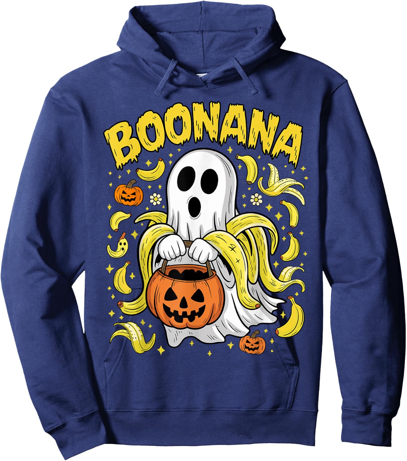 Boonana Cute Ghost Banana Ghost Food Halloween Costume Hoodie - Hoodie | Navy