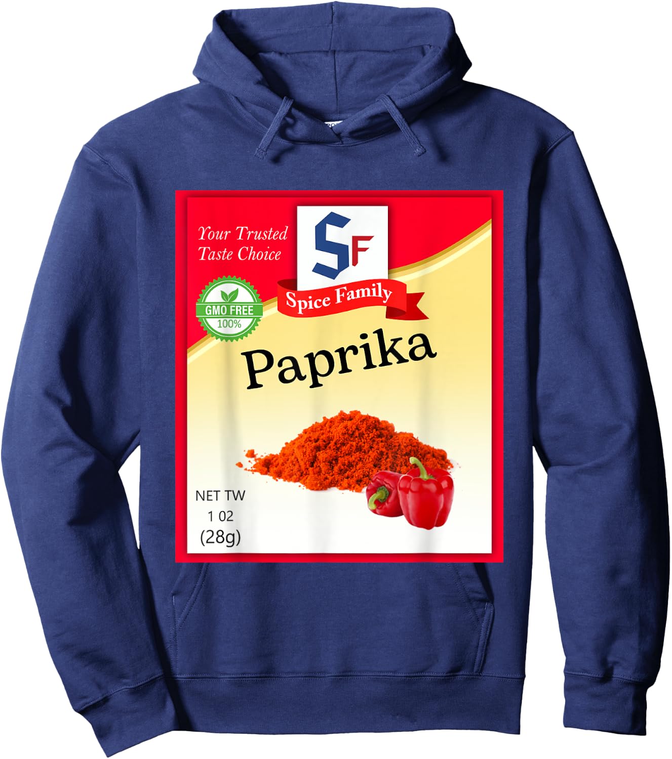 Paprika Condiment Costume Holiday Spice Group Costumes Hoodie - Hoodie | Navy
