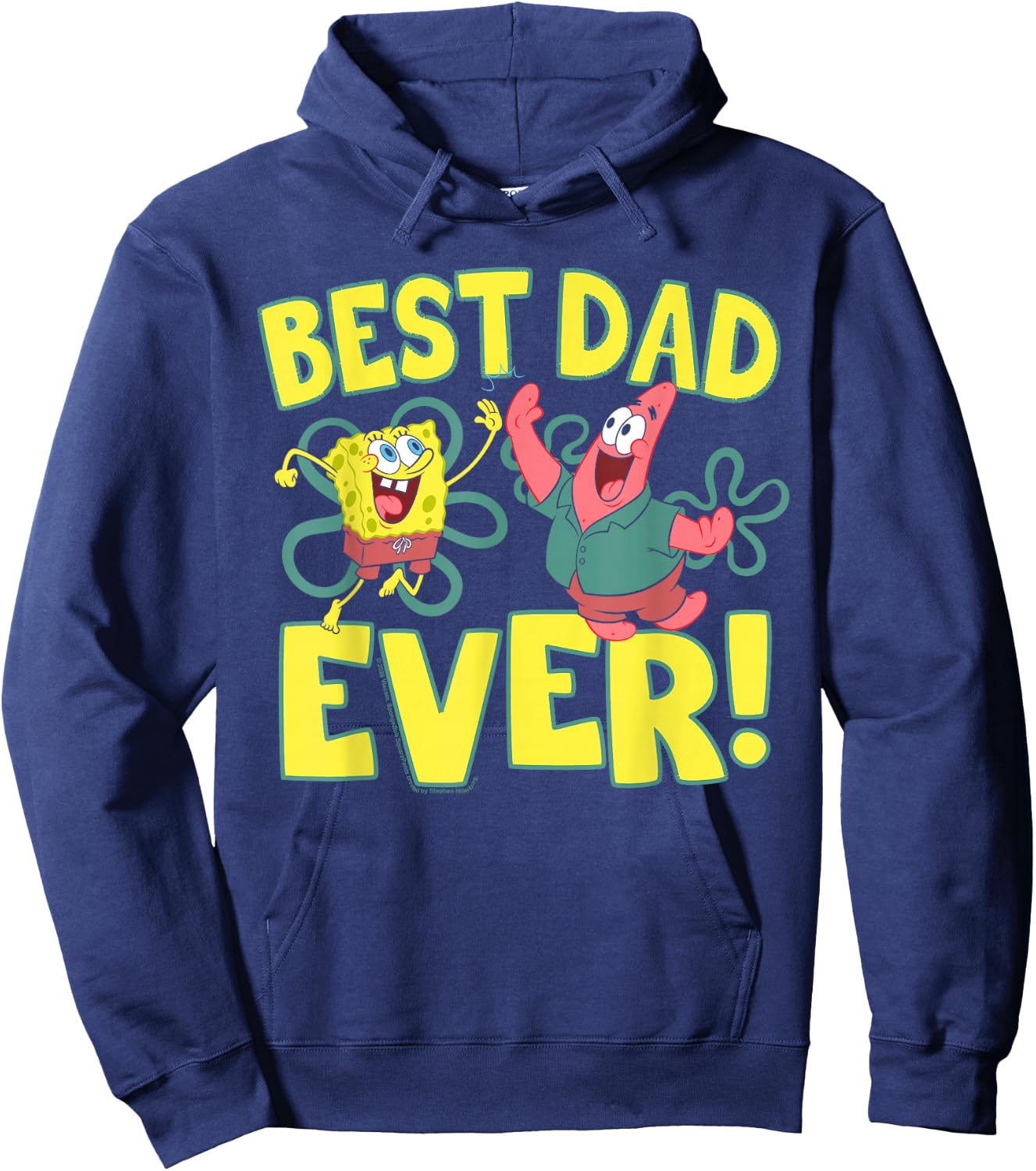 Spongebob Squarepants Father's Day Best Dad Ever Hoodie - Hoodie | Navy