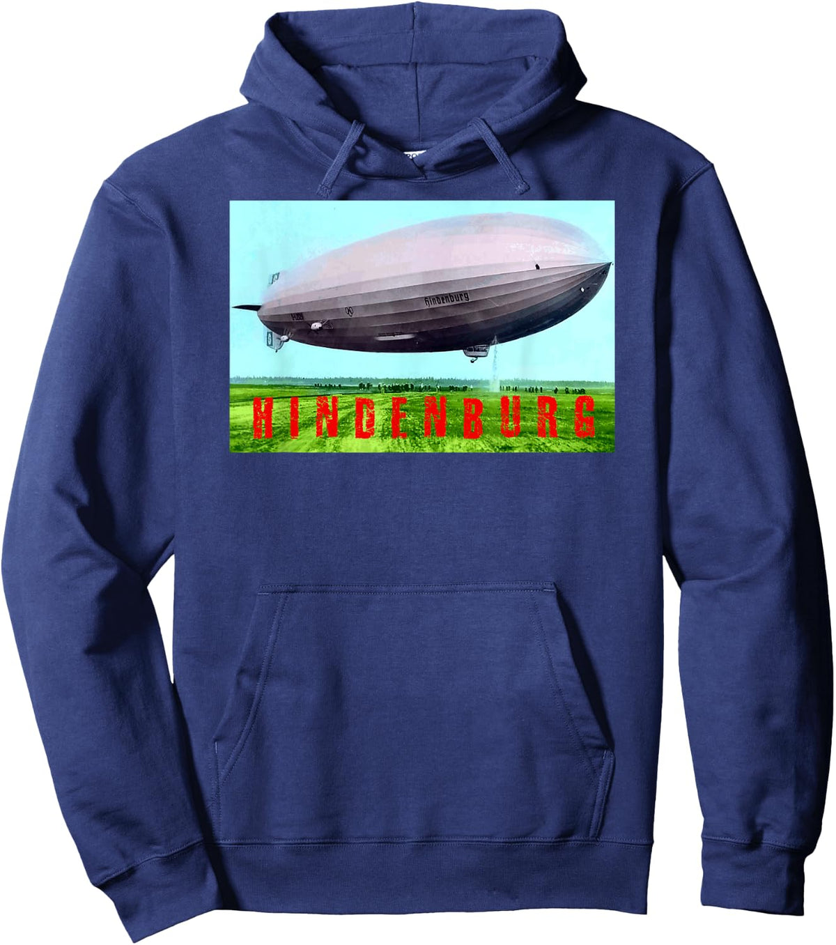 Hindenburg Vintage Airship Zeppelin Shirt Hoodie - Hoodie | Navy