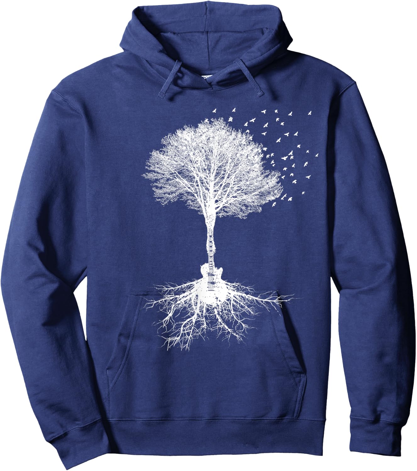 Acoustic Guitar Player Nature Tree, Birthday, Christmas Gift Hoodie - Hoodie | Navy