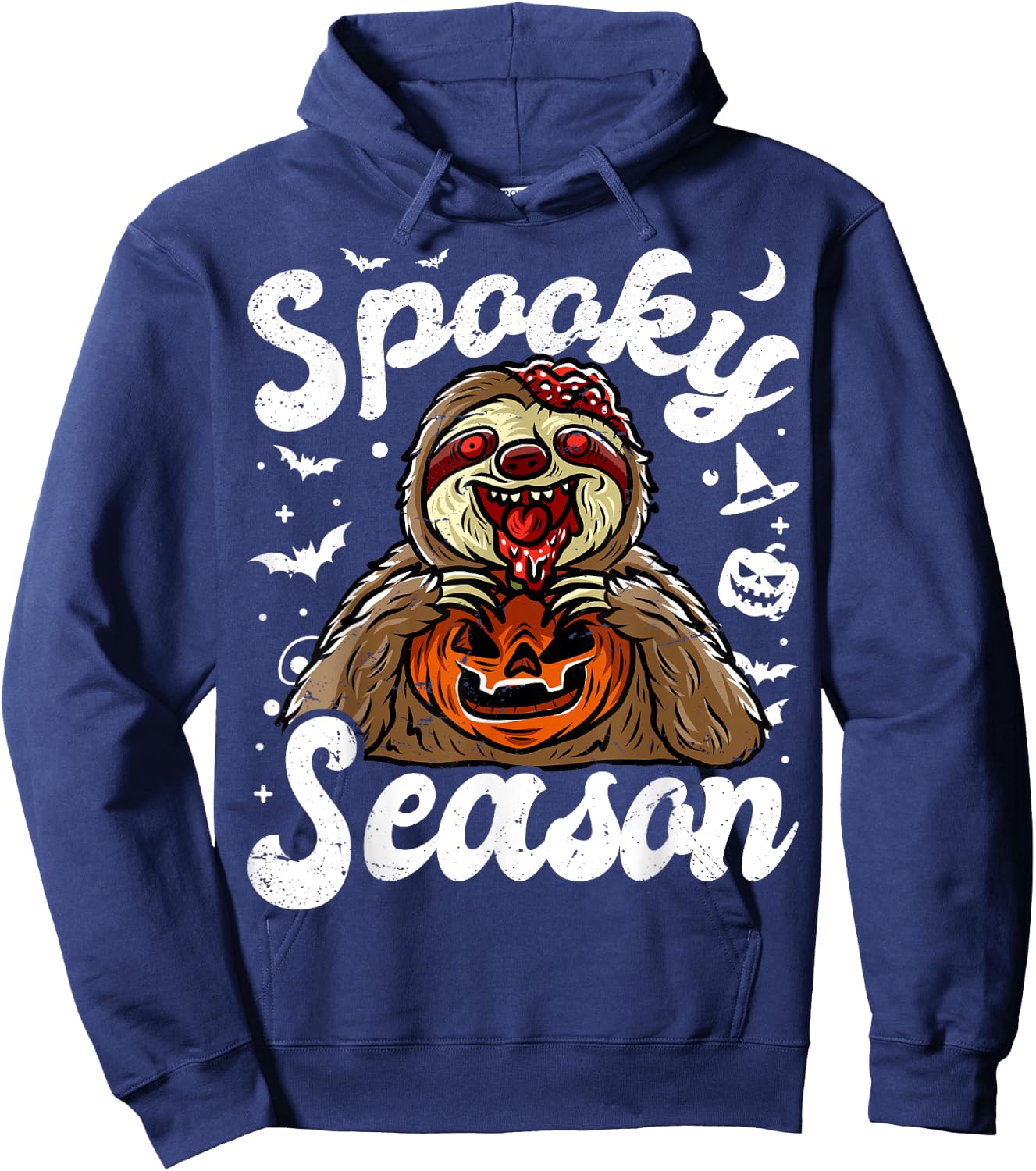 Sloth Boo Zombie Trick Or Treat Halloween Costume Hoodie - Hoodie | Navy