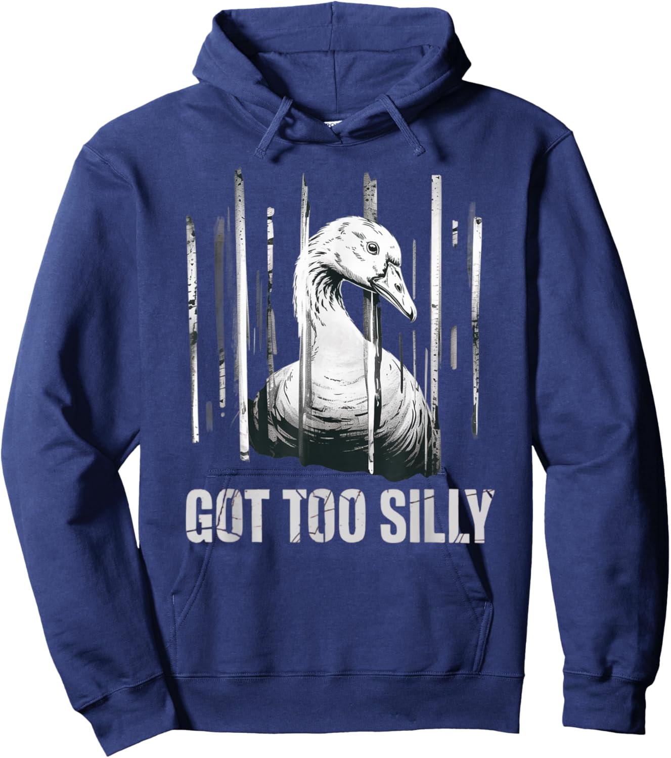 Got Too Silly Goose Funny Meme Goose Jailbird Prison Hoodie - Hoodie | Navy