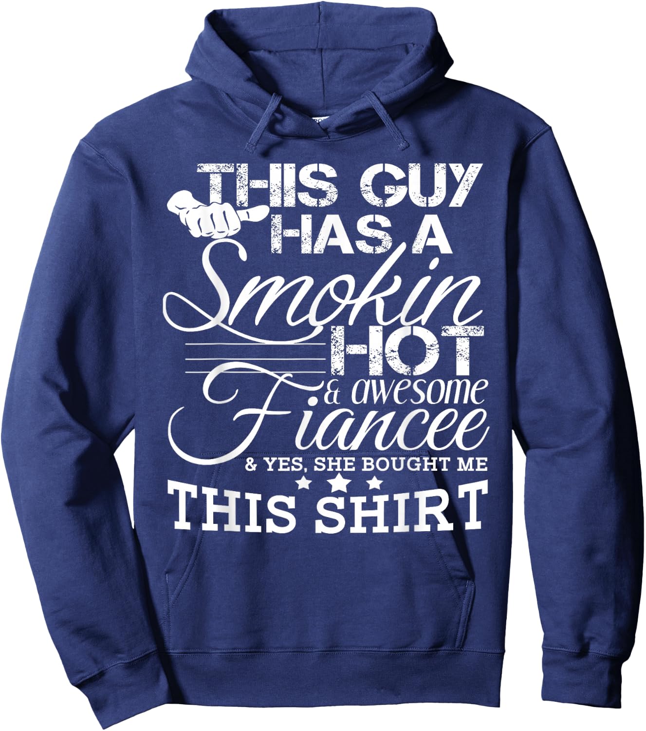 Funny Boyfriend Engaged Fiance Gift Engagement Shirt Hoodie - Hoodie | Navy