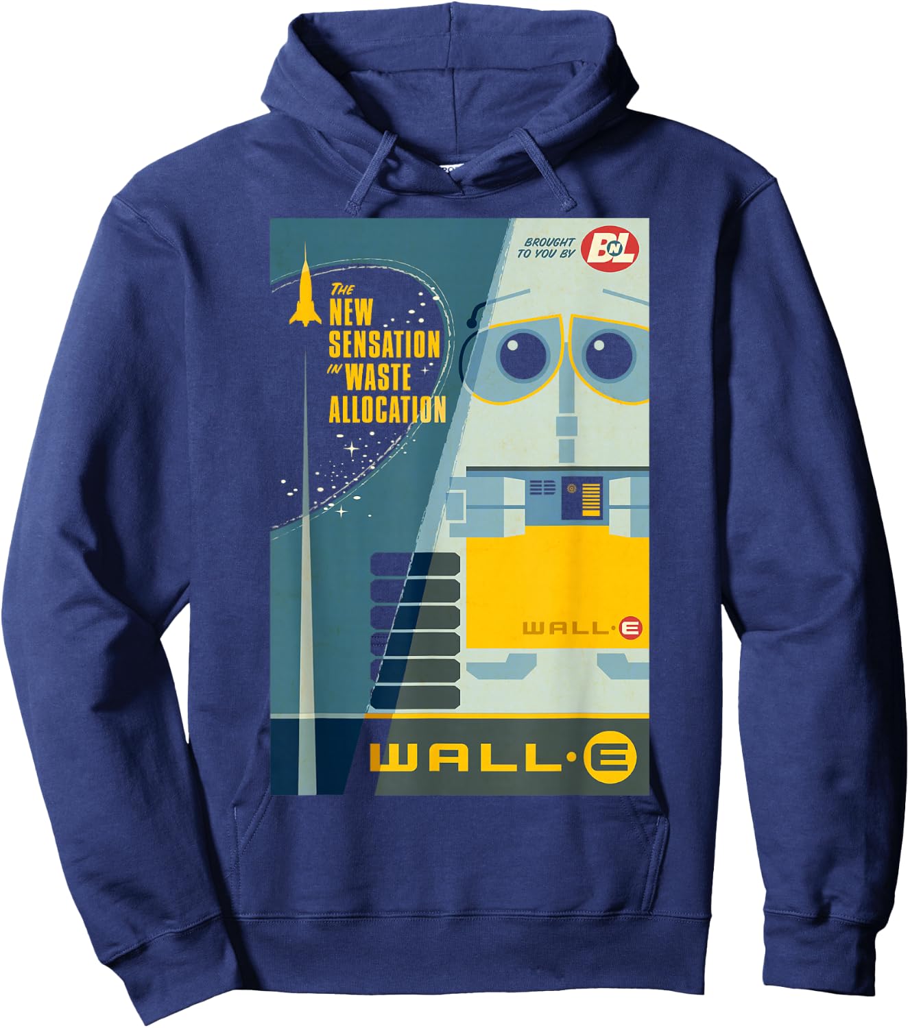 Disney Pixar Wall-E The New Sensation in Waste Allocation Hoodie - Hoodie | Navy