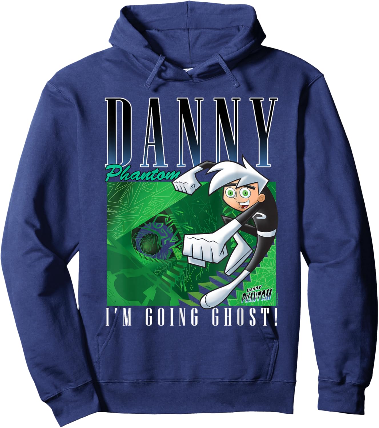 Danny Phantom Going Ghost 90's Throwback Design Cartoon Hoodie - Hoodie | Navy