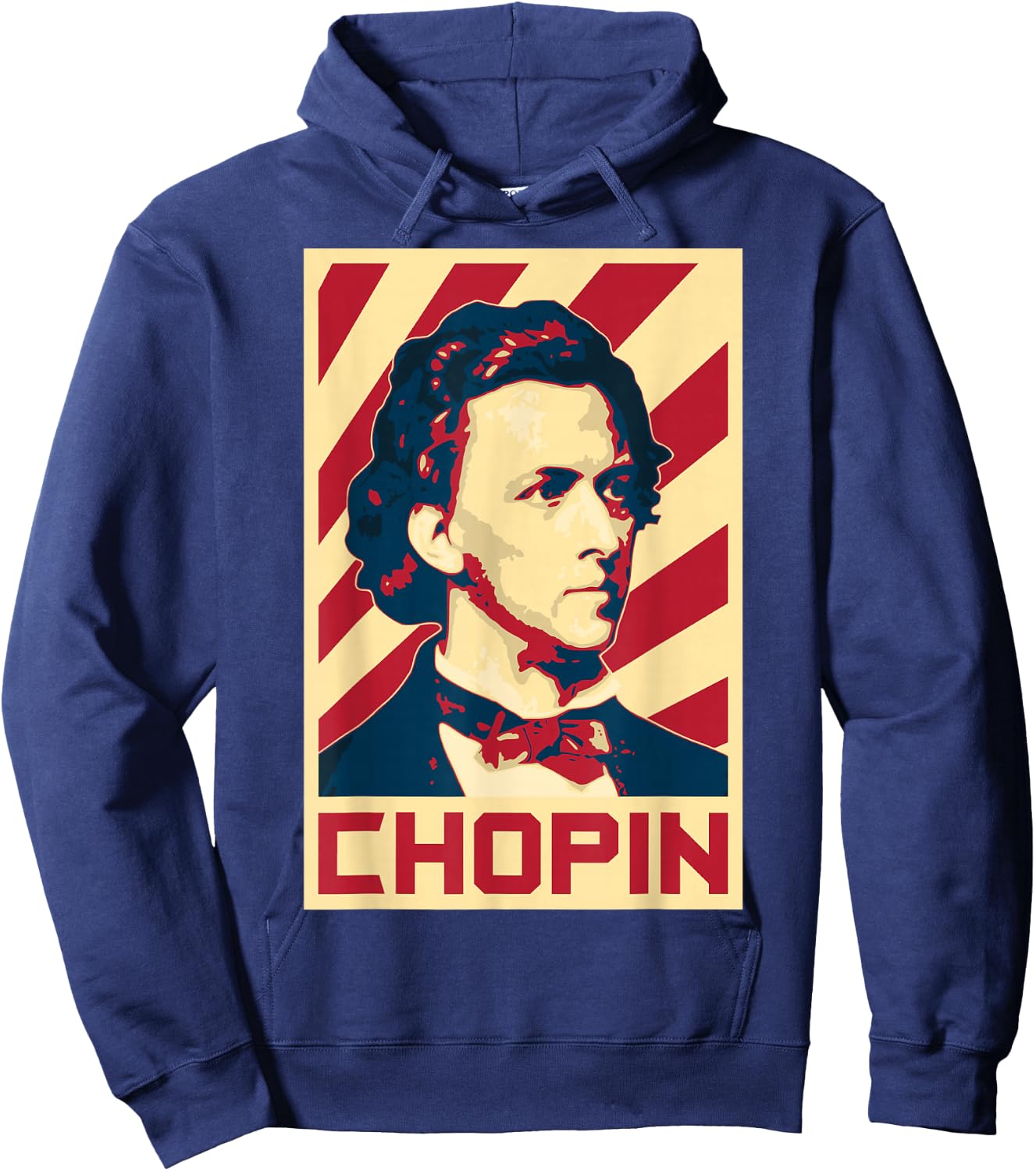 Frederic Chopin Retro Propaganda Classical Music Composer Hoodie - Hoodie | Navy