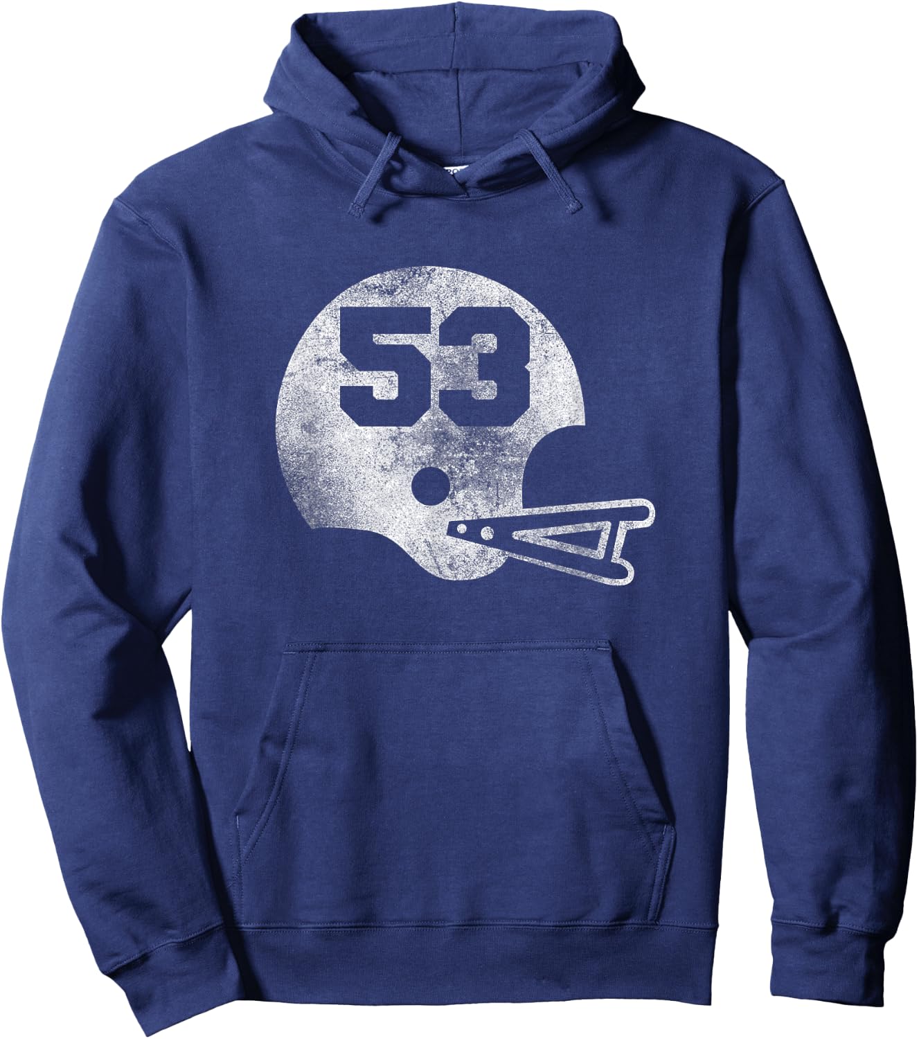 Vintage Football Jersey Number 53 Player Number Hoodie - Hoodie | Navy