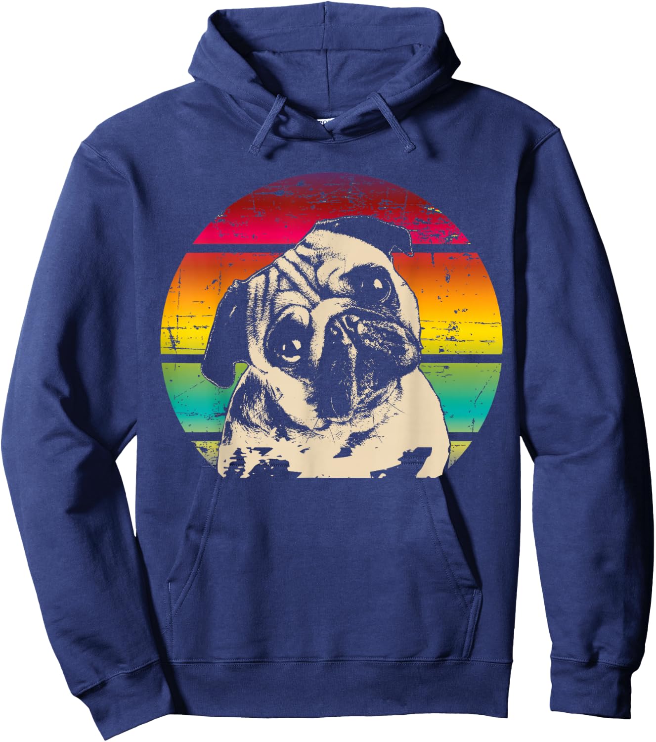 Pug Pug Hoodie - Hoodie | Navy