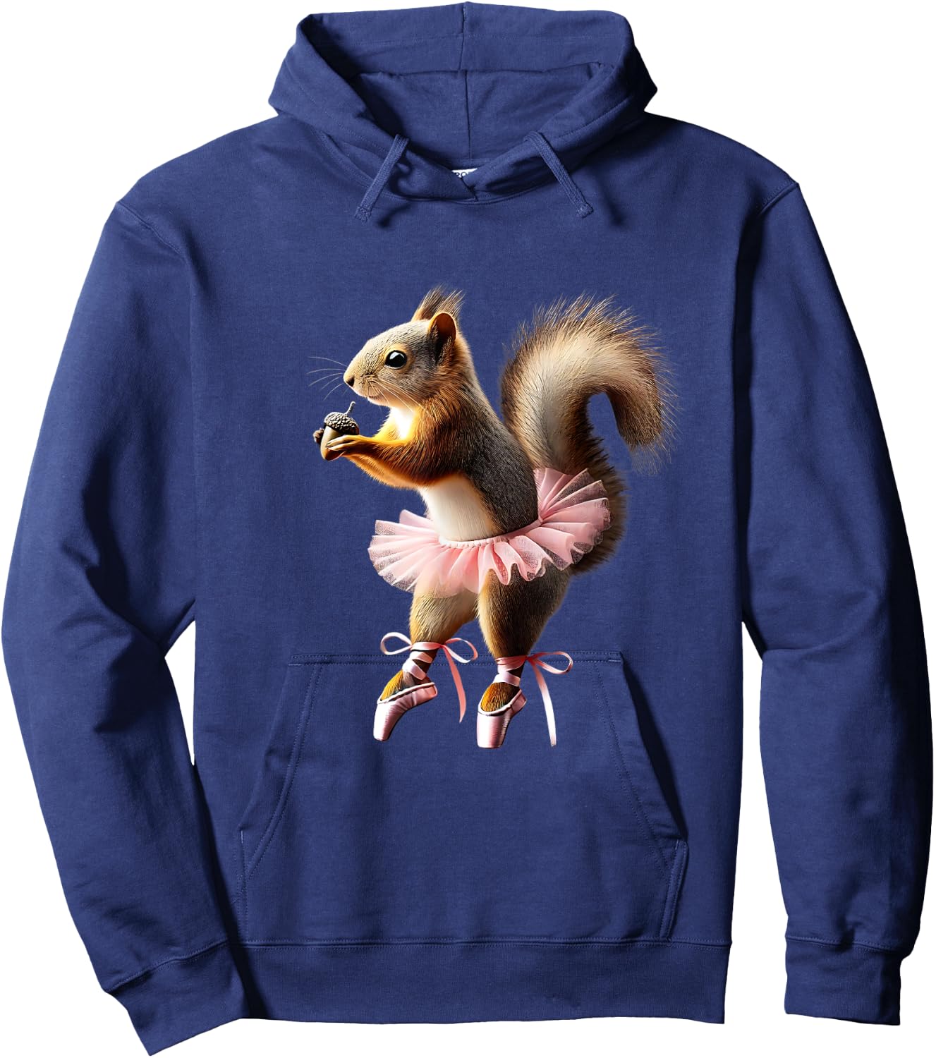 Squirrel Ballerina Ballet Dance Acorns Wildlife Hoodie - Hoodie | Navy