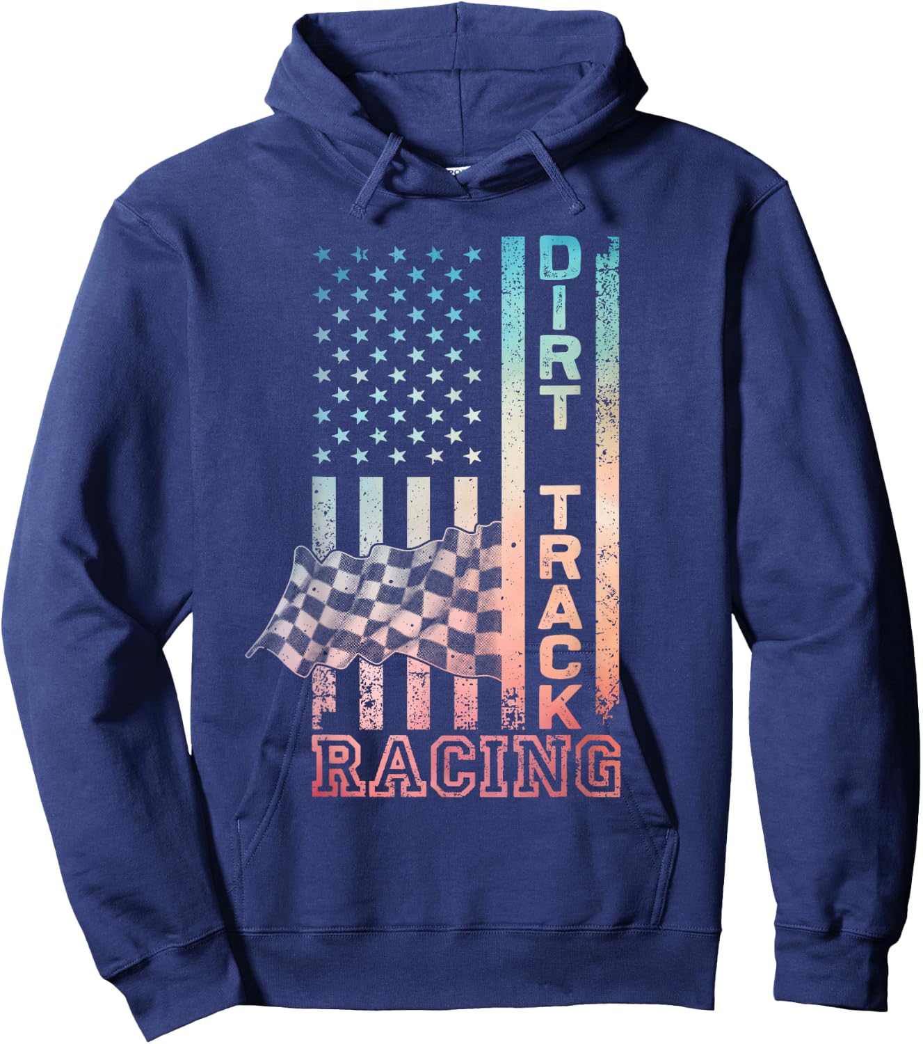Cool Dirt Track Racing Art Women Dirt Racing Lover Hoodie - Hoodie | Navy