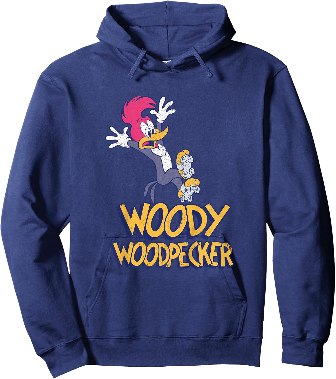 Kids Woody Woodpecker Falling Roller Skating Hoodie - Hoodie | Navy