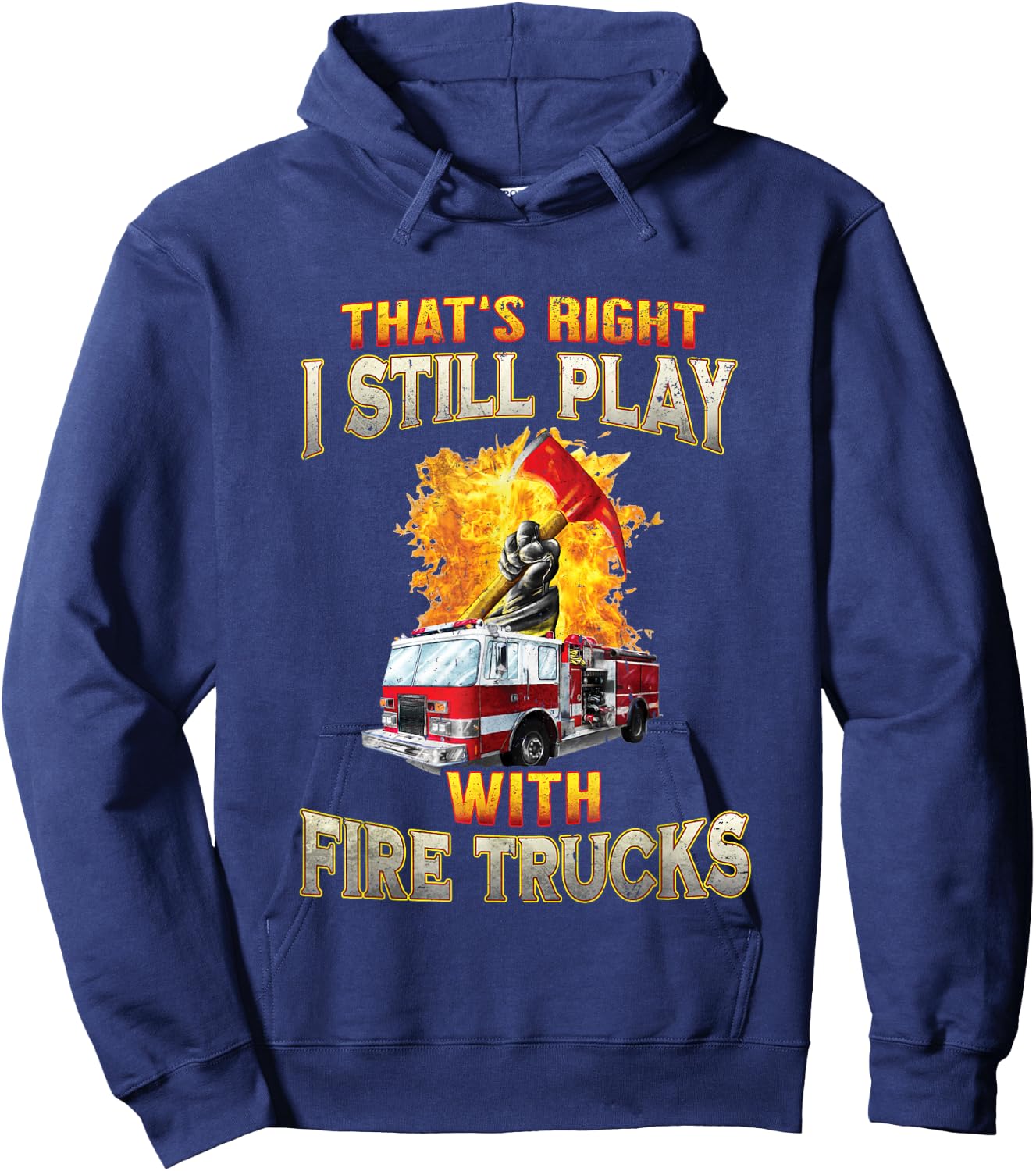 Fire Truck Axe Fire Rescue Fire Department Firefighter Gifts Hoodie - Hoodie | Navy