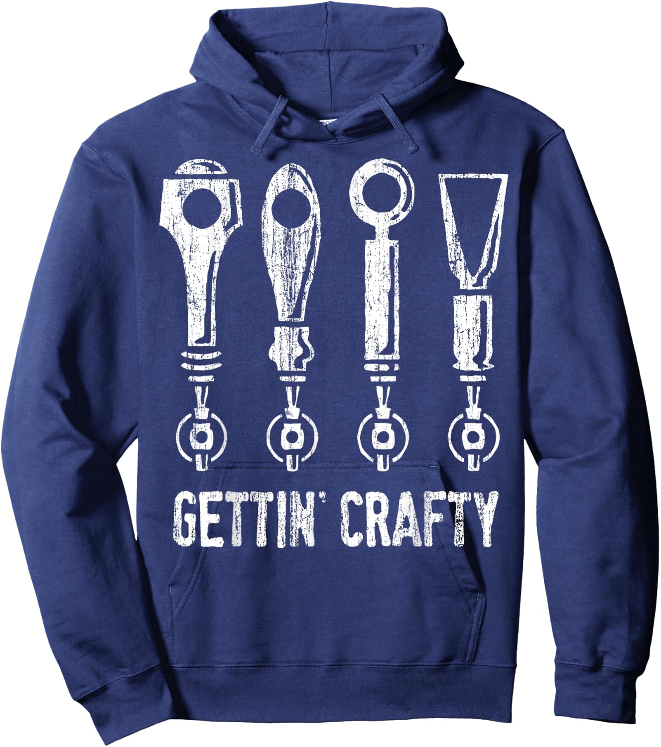 Gettin' Crafty Beer Taps Hoodie - Hoodie | Navy