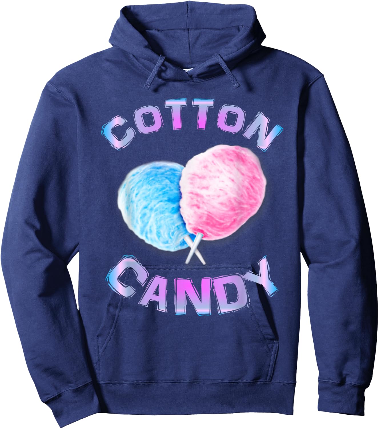 Cotton Candy Sticks Cones Floss Sweet Tooth Candy Fun Gifts Hoodie - Hoodie | Navy