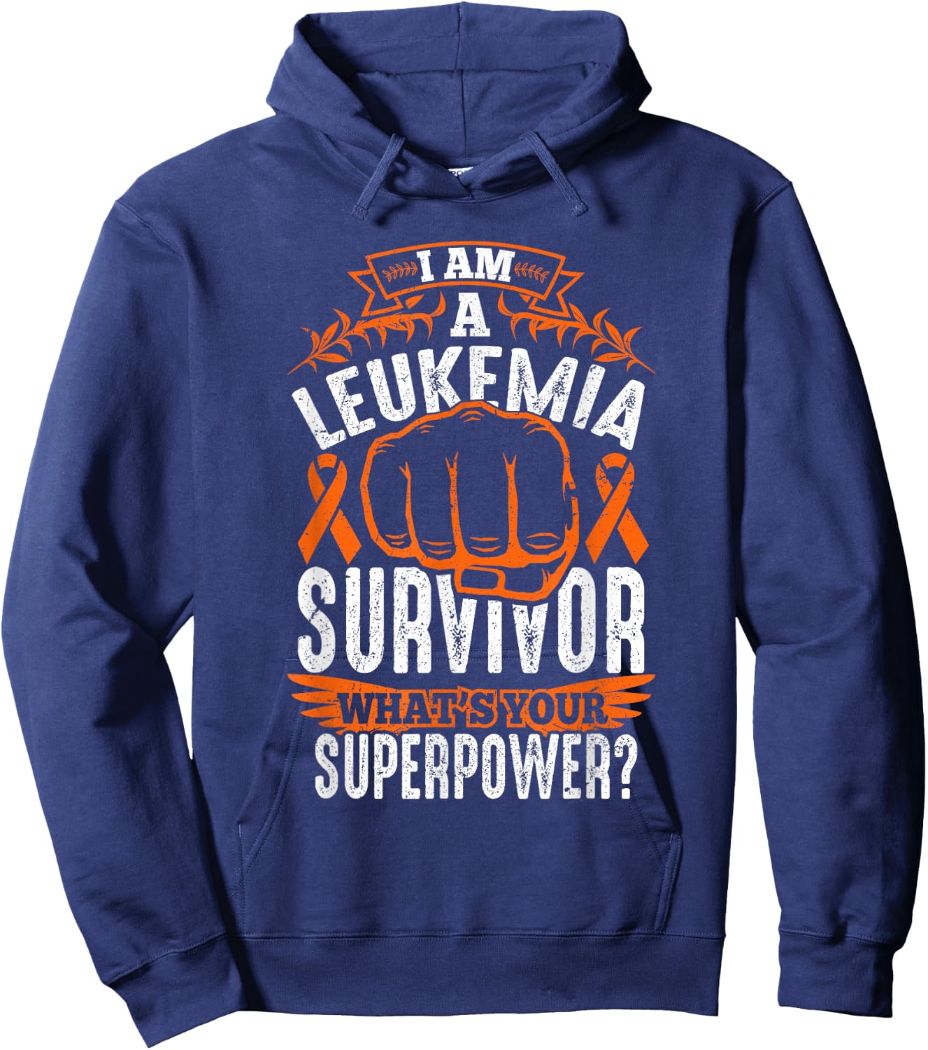Leukemia Cancer Survivor Awareness Ribbon Gifts Hoodie - Hoodie | Navy