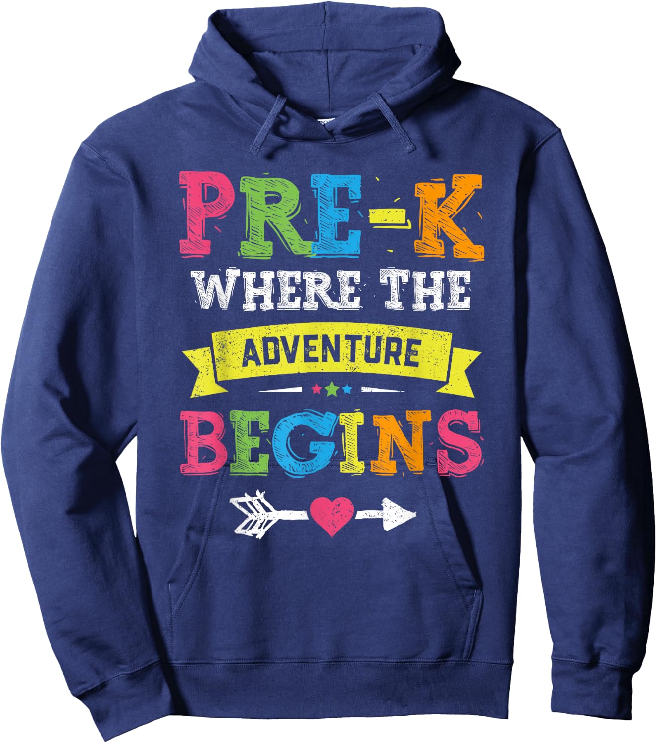 Pre-K Where The Adventure Begins Gift Back To School Teacher Hoodie - Hoodie | Navy