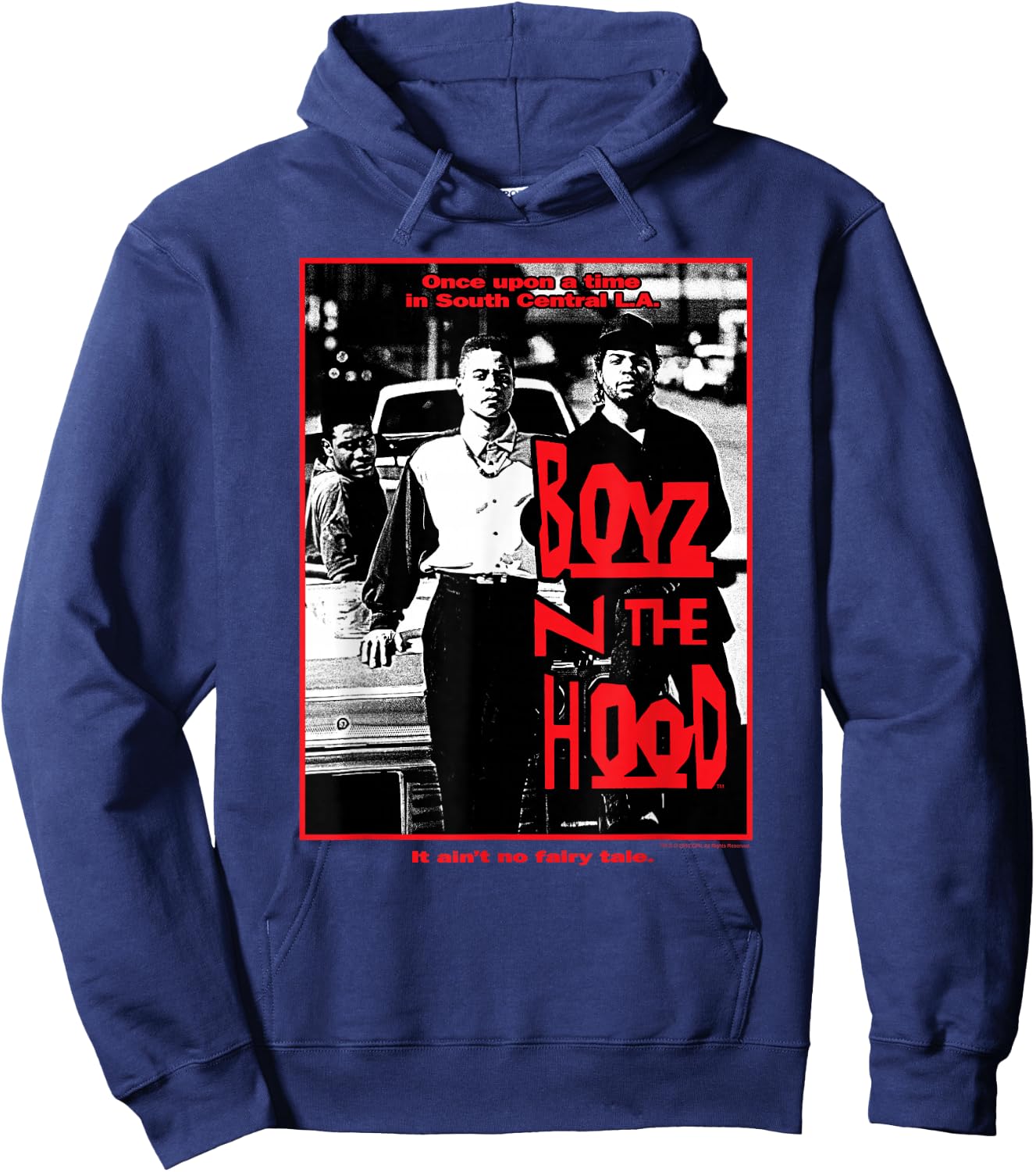Boyz n the Hood It Ain't No Fairy Tale Short Sleeve Hoodie - Hoodie | Navy