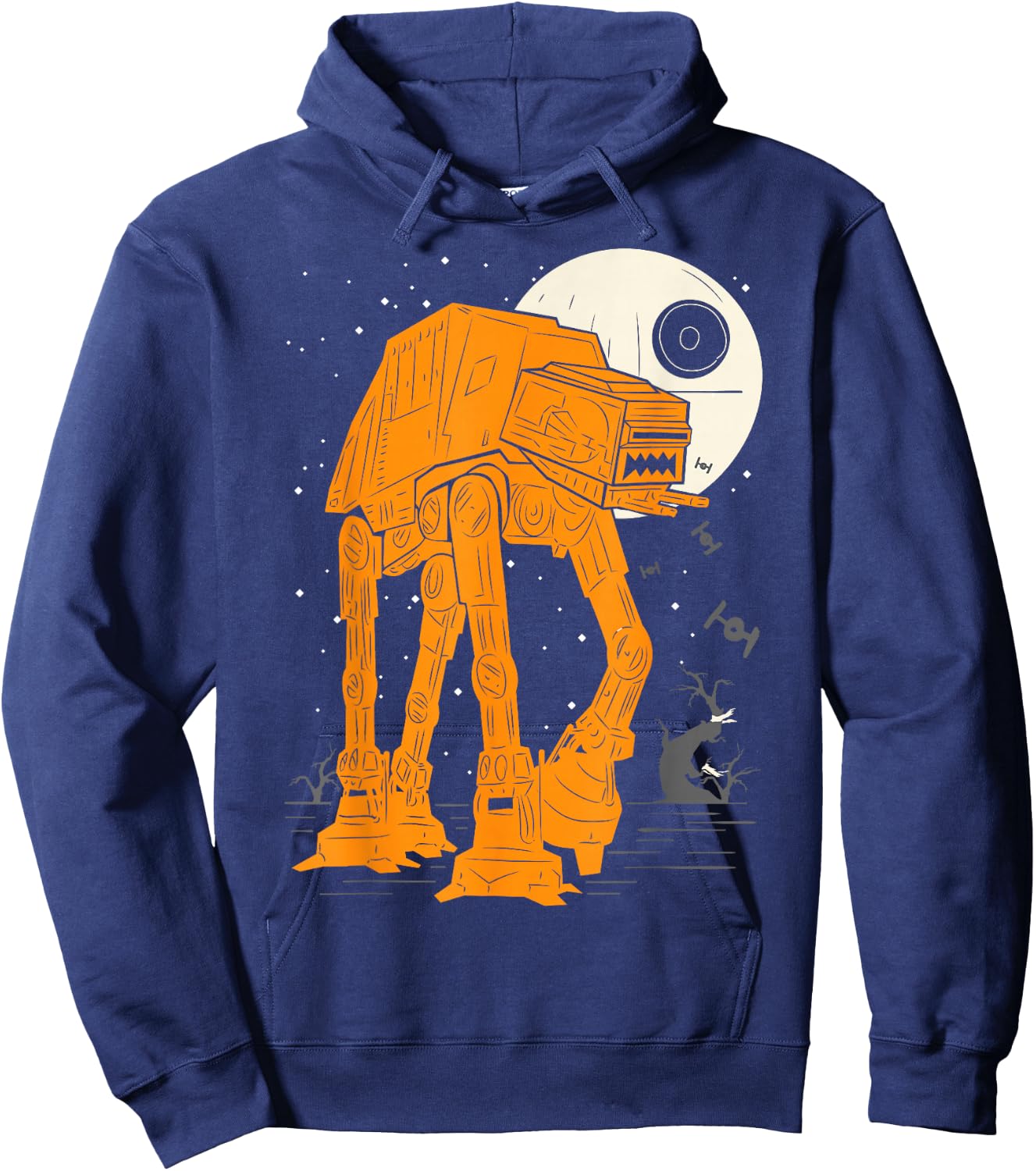 Star Wars AT-AT Moon Death Star Halloween Poster Hoodie - Hoodie | Navy
