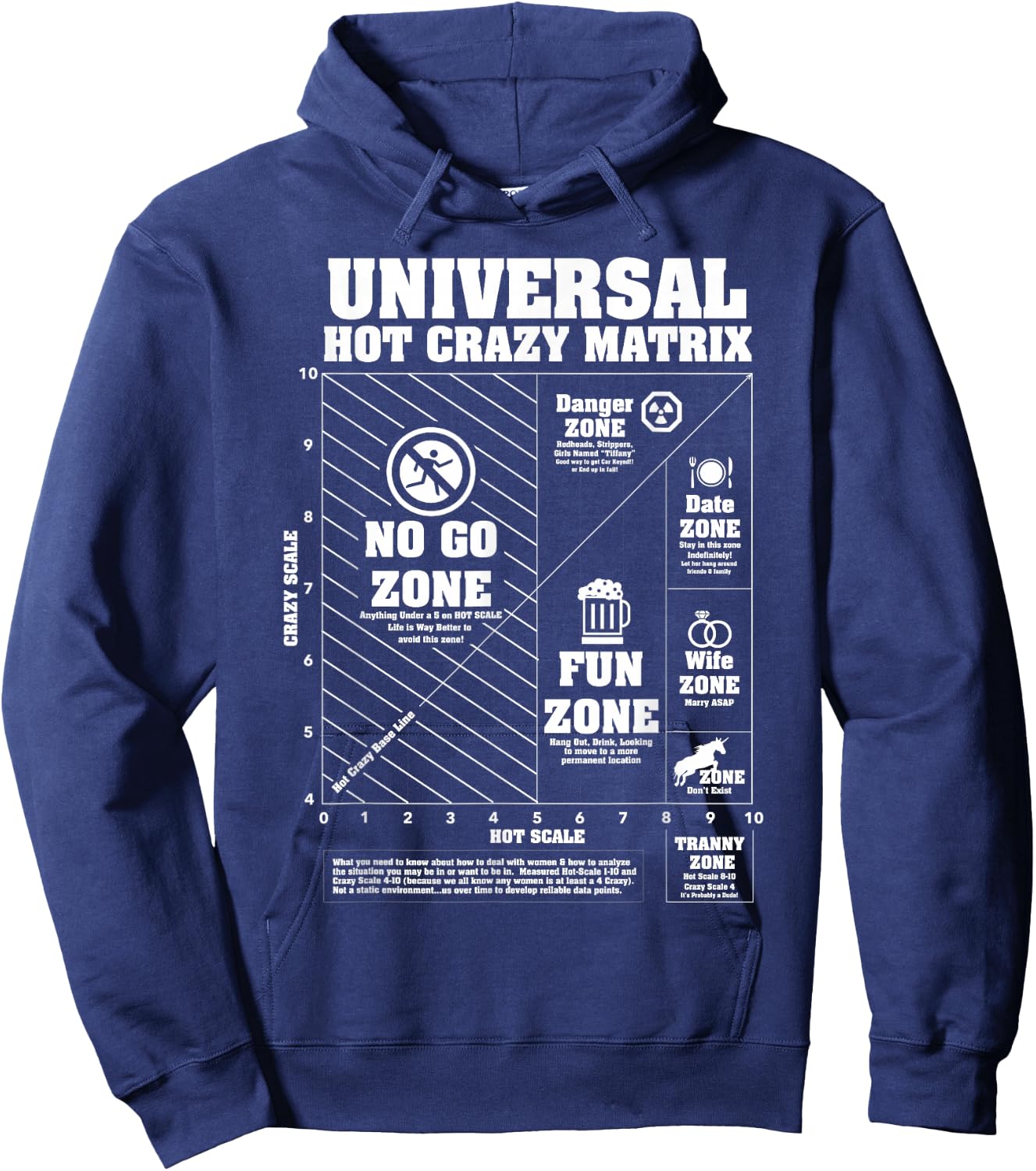 Universal Hot Crazy Matrix Shirt Hoodie - Hoodie | Navy