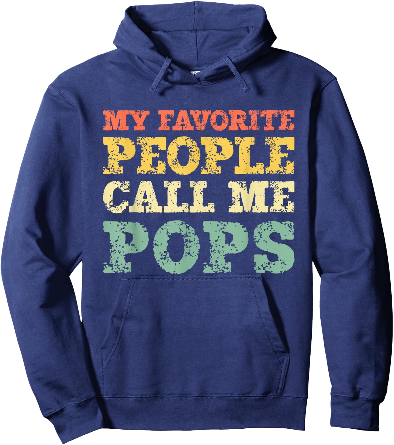 My Favorite People Call Me Pops Vintage Hoodie - Hoodie | Navy
