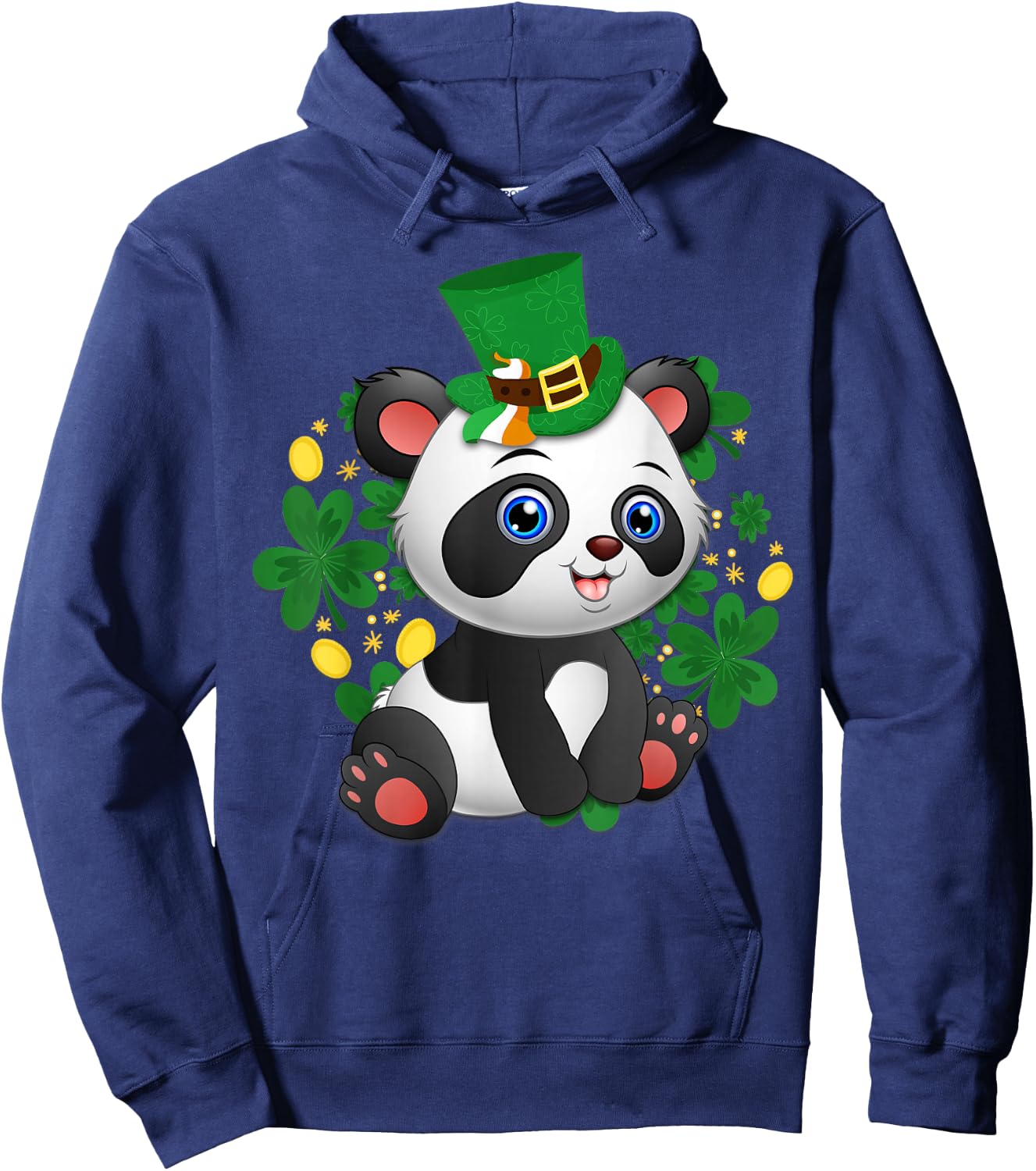St Patricks Day Panda T Shirt Cute Bear Lover Gift Hoodie - Hoodie | Navy