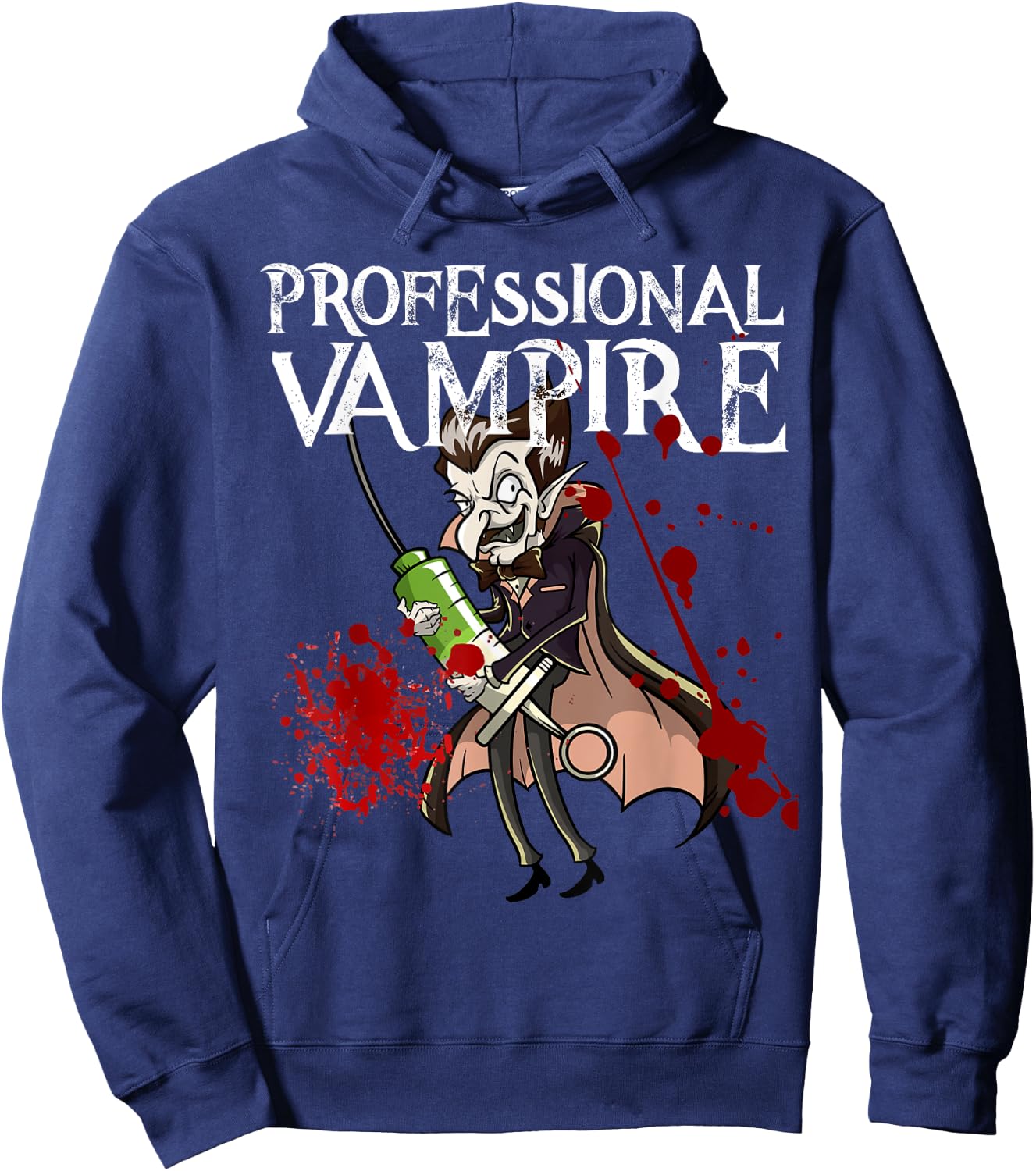 Phlebotomist Joke Meme Vampire Vlad Dracula Halloween Gift Hoodie - Hoodie | Navy