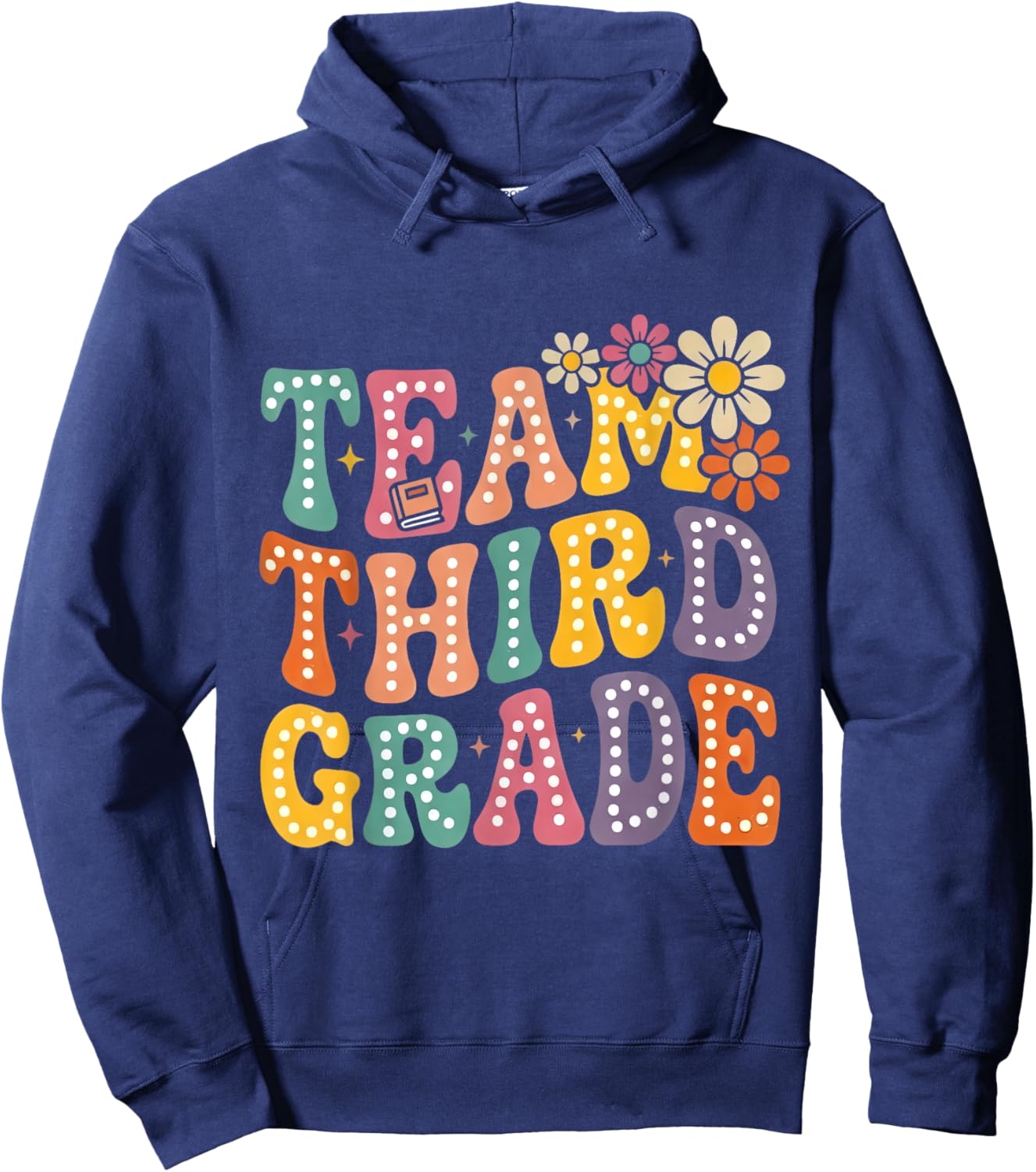 Team Third Grade Groovy 3rd Grade Back to School Teacher Hoodie - Hoodie | Navy