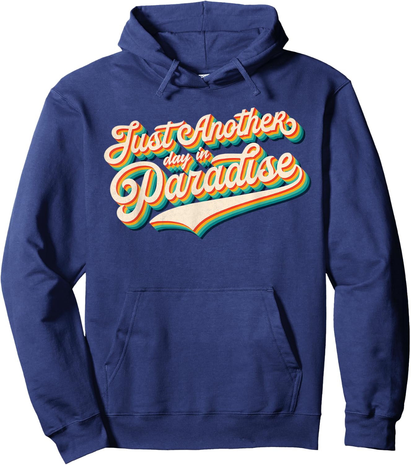 70s Retro Classic Vintage Another Day In Paradise Throwback Hoodie - Hoodie | Navy