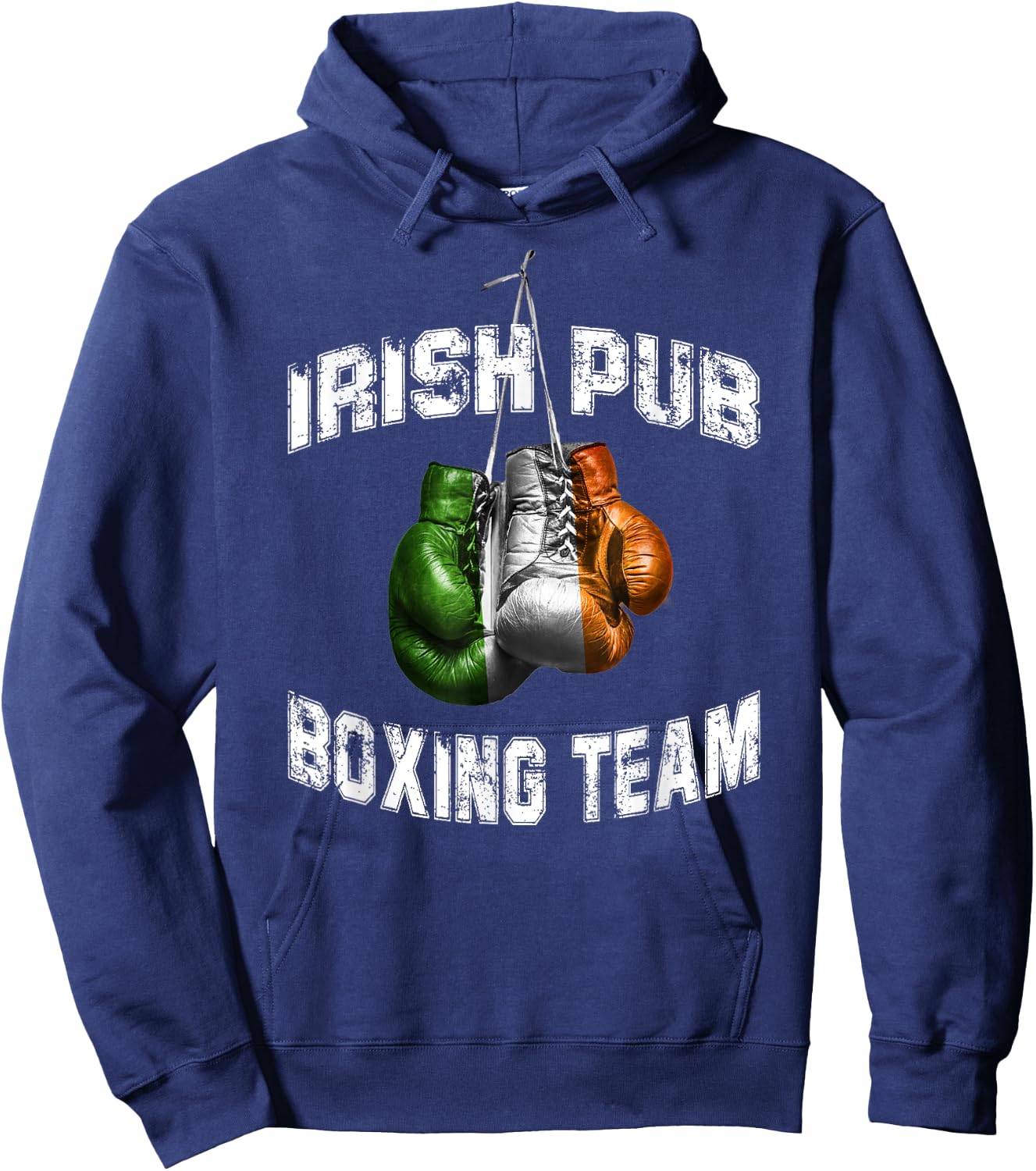 Irish Boxing Funny Ireland Flag - Irish Pub Hoodie - Hoodie | Navy