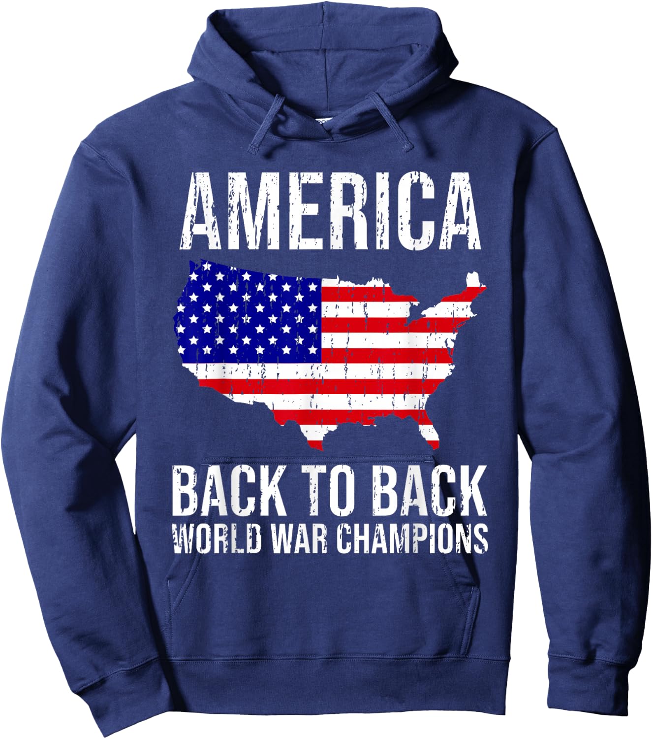 Funny USA T Shirt US Flag Patriodic 4th of July America Hoodie - Hoodie | Navy