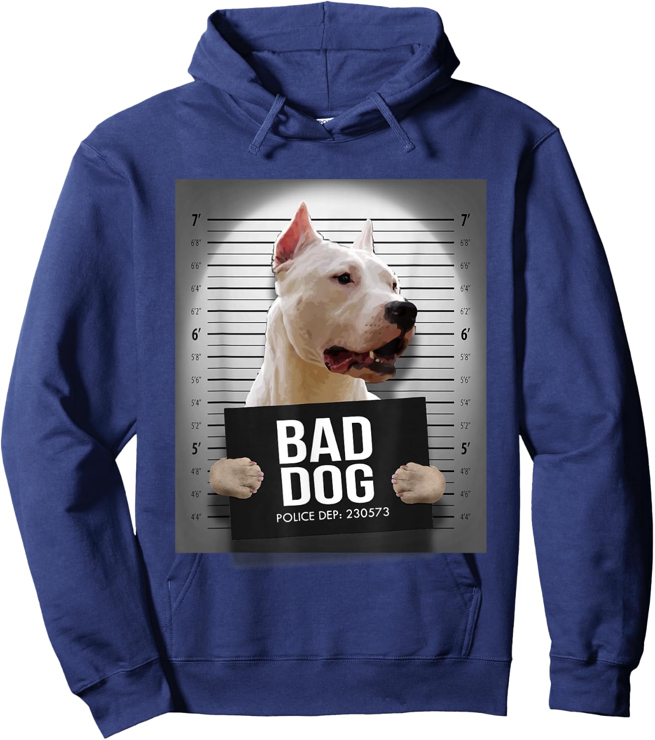 Dogo Argentino Mugshot Shirt Hoodie - Hoodie | Navy