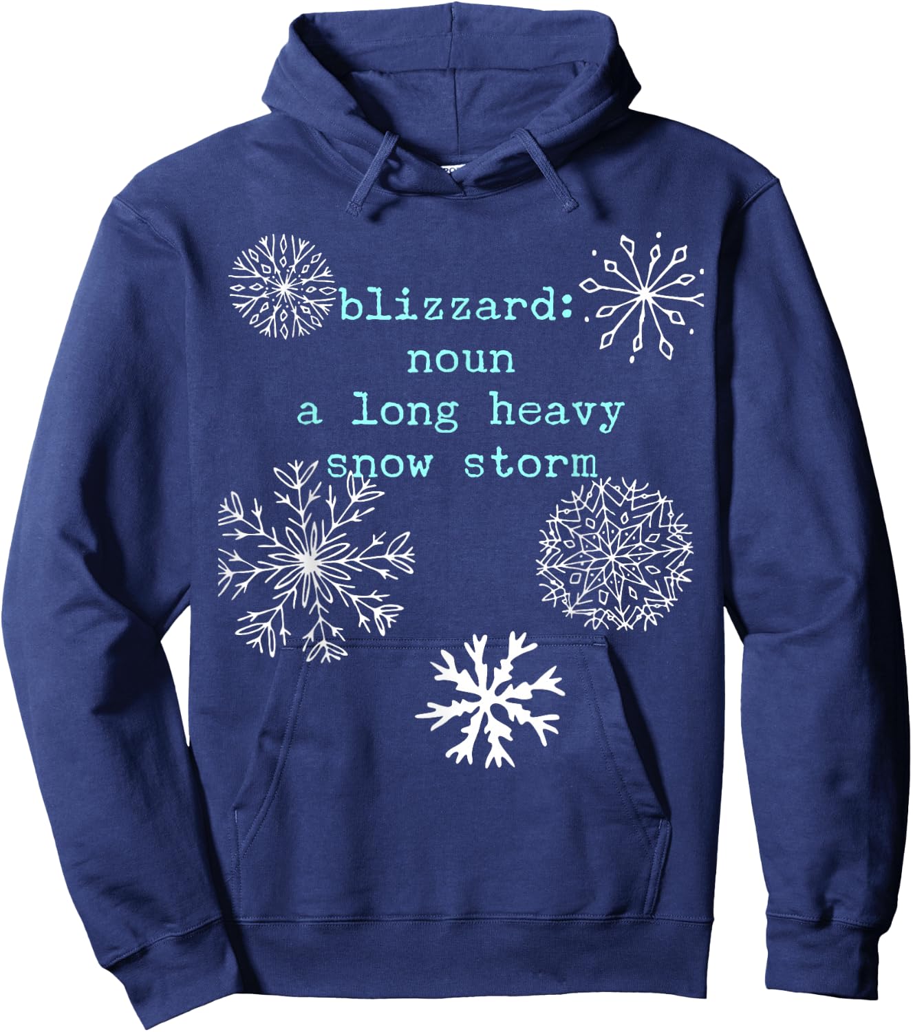 Blizzard Dictionary Definition Vocabulary Parade Hoodie - Hoodie | Navy