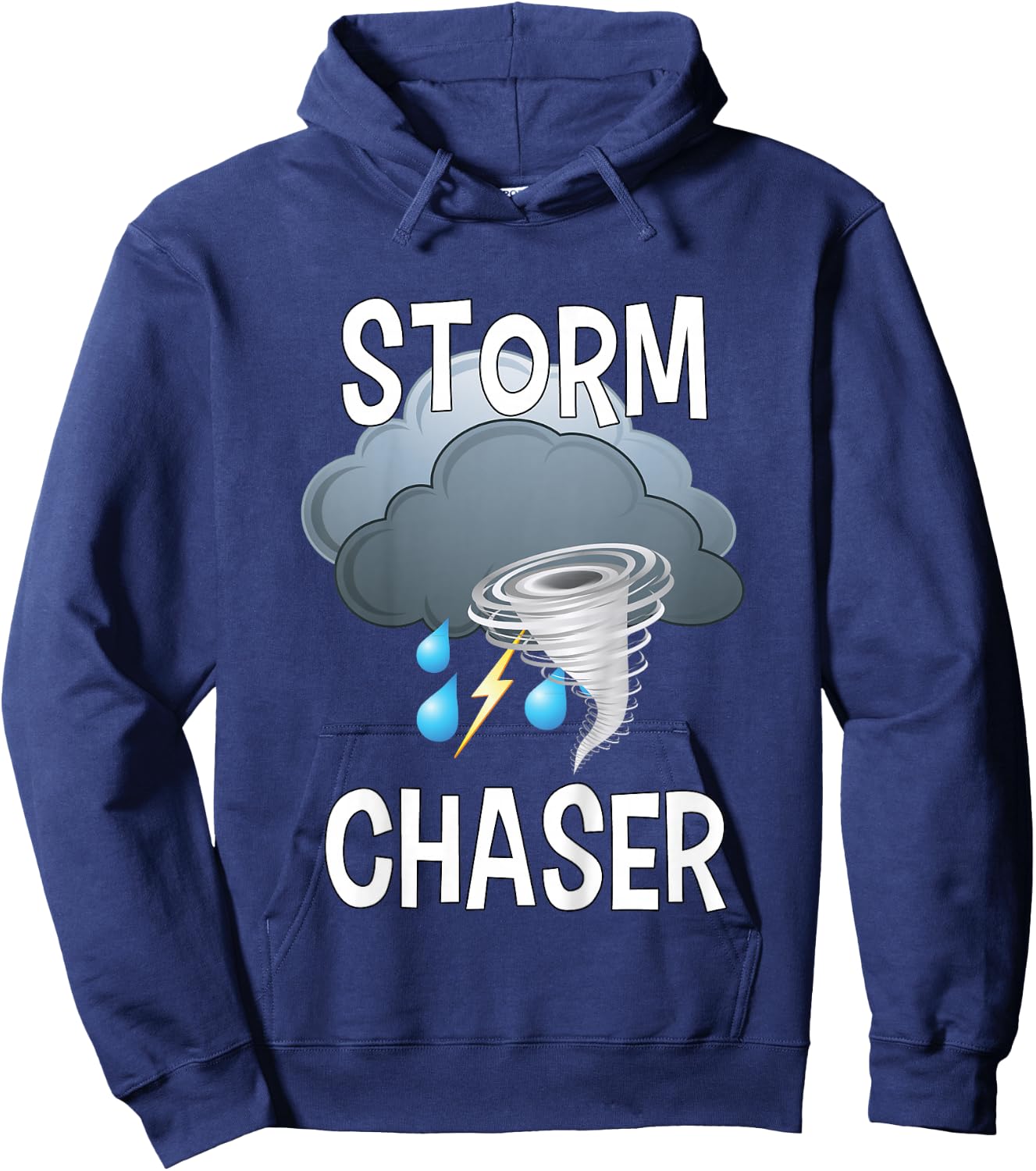 Kids Storm Chaser Shirt Boys Storm Hunter Tornado Gift Hoodie - Hoodie | Navy