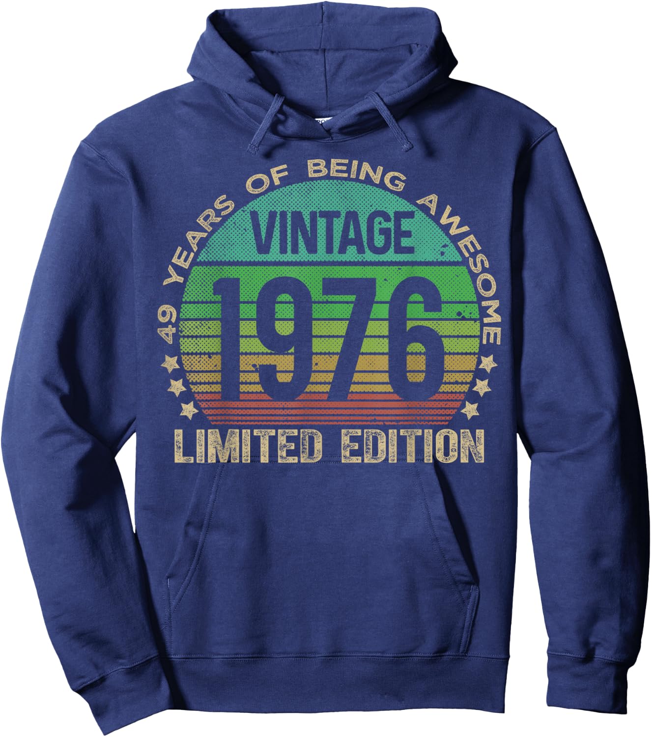 49 Year Old Gifts Vintage 1976 Limited Edition 49th Birthday Hoodie - Hoodie | Navy