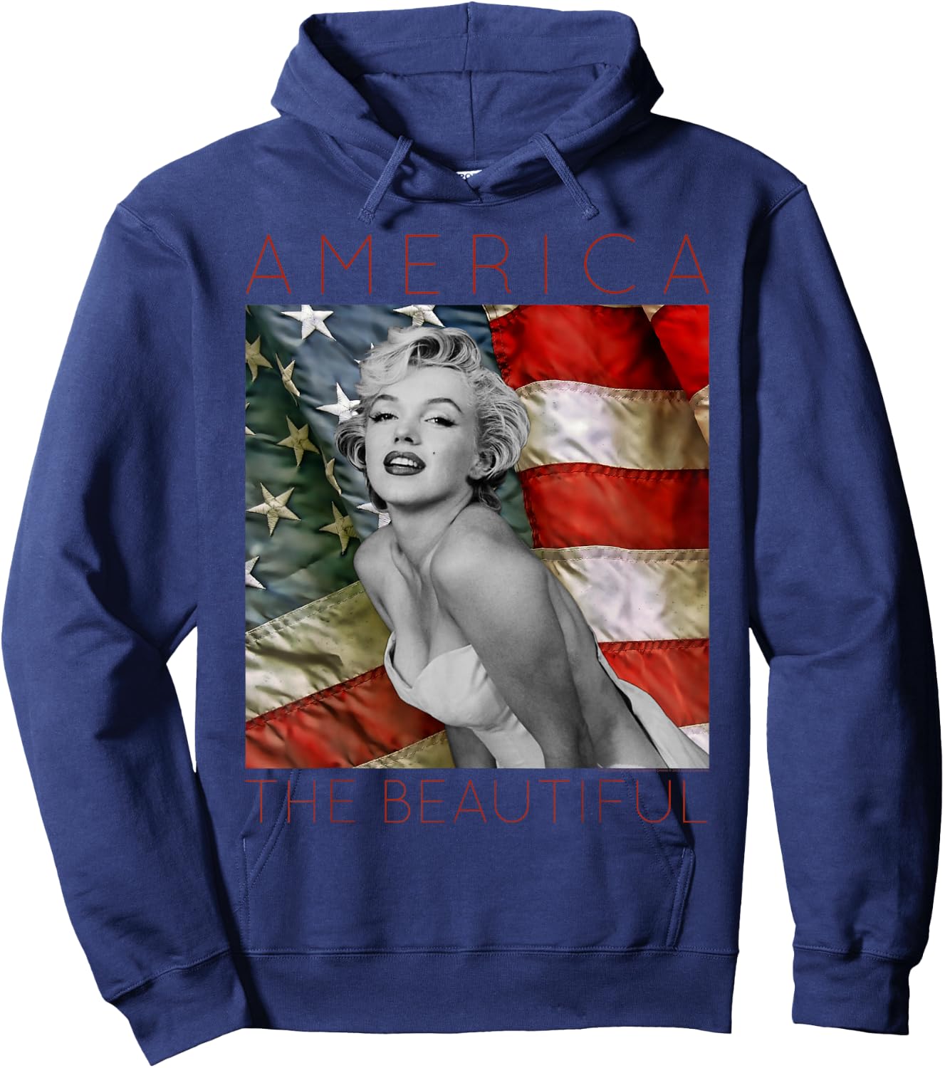 Marilyn Monroe America The Beautiful Hoodie - Hoodie | Navy