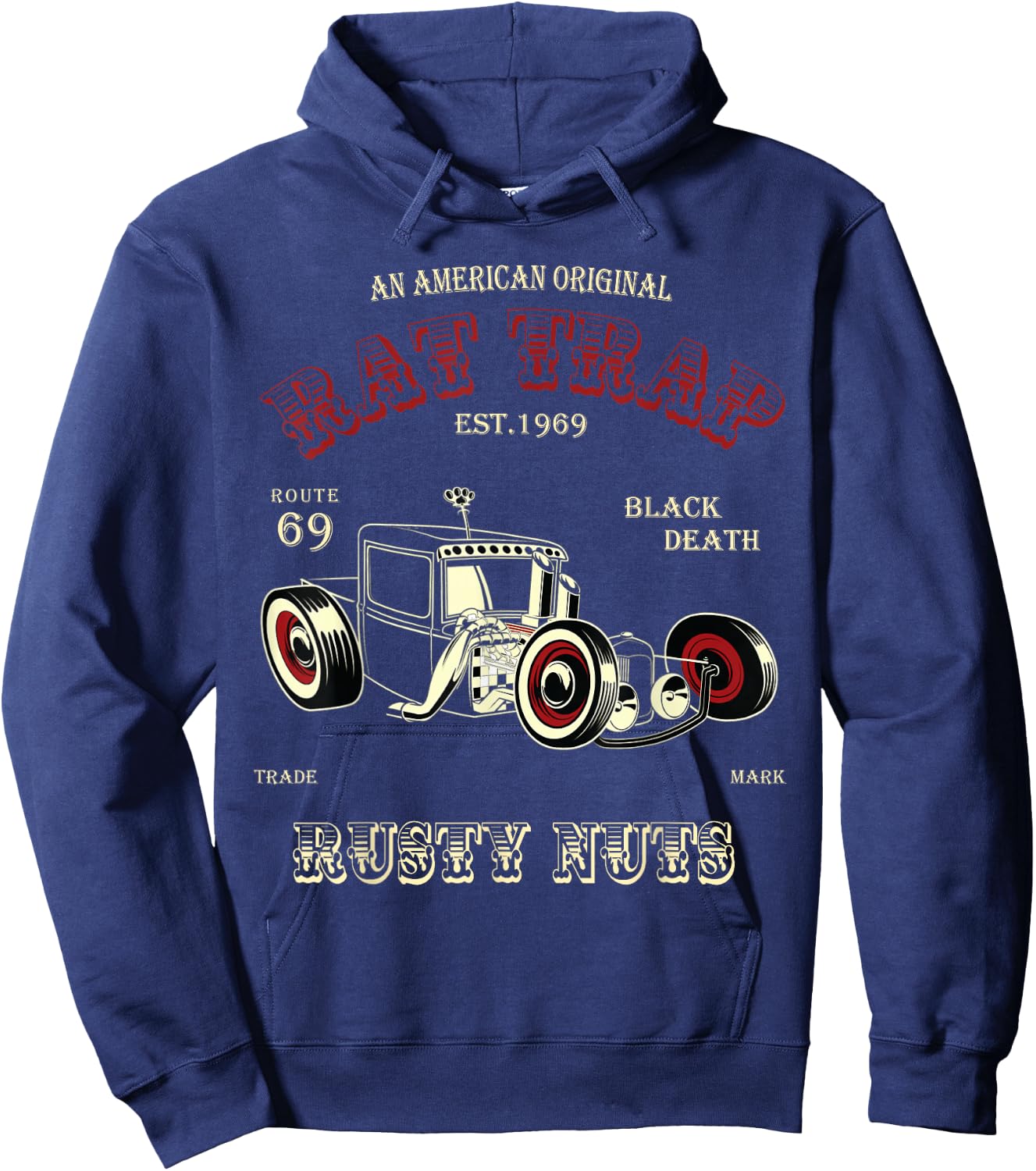 Rat Rod Rat Trap Roadster Shirt Hoodie - Hoodie | Navy