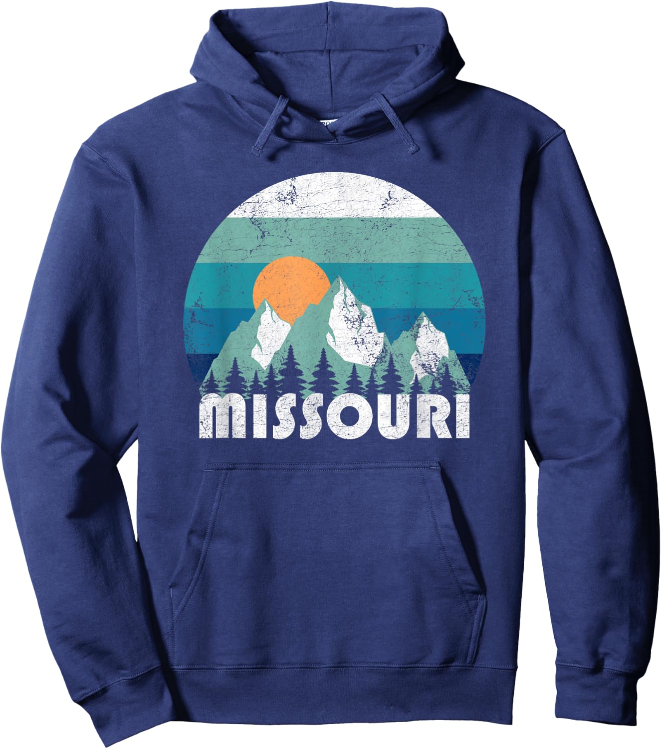 Missouri State Retro Vintage Hoodie - Hoodie | Navy