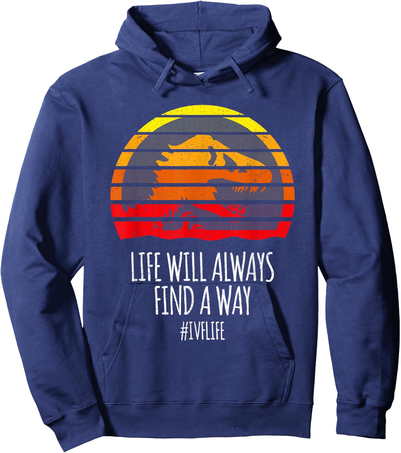 IVF Warrior Hope Infertility Journey Strong Support Tribe Hoodie - Hoodie | Navy