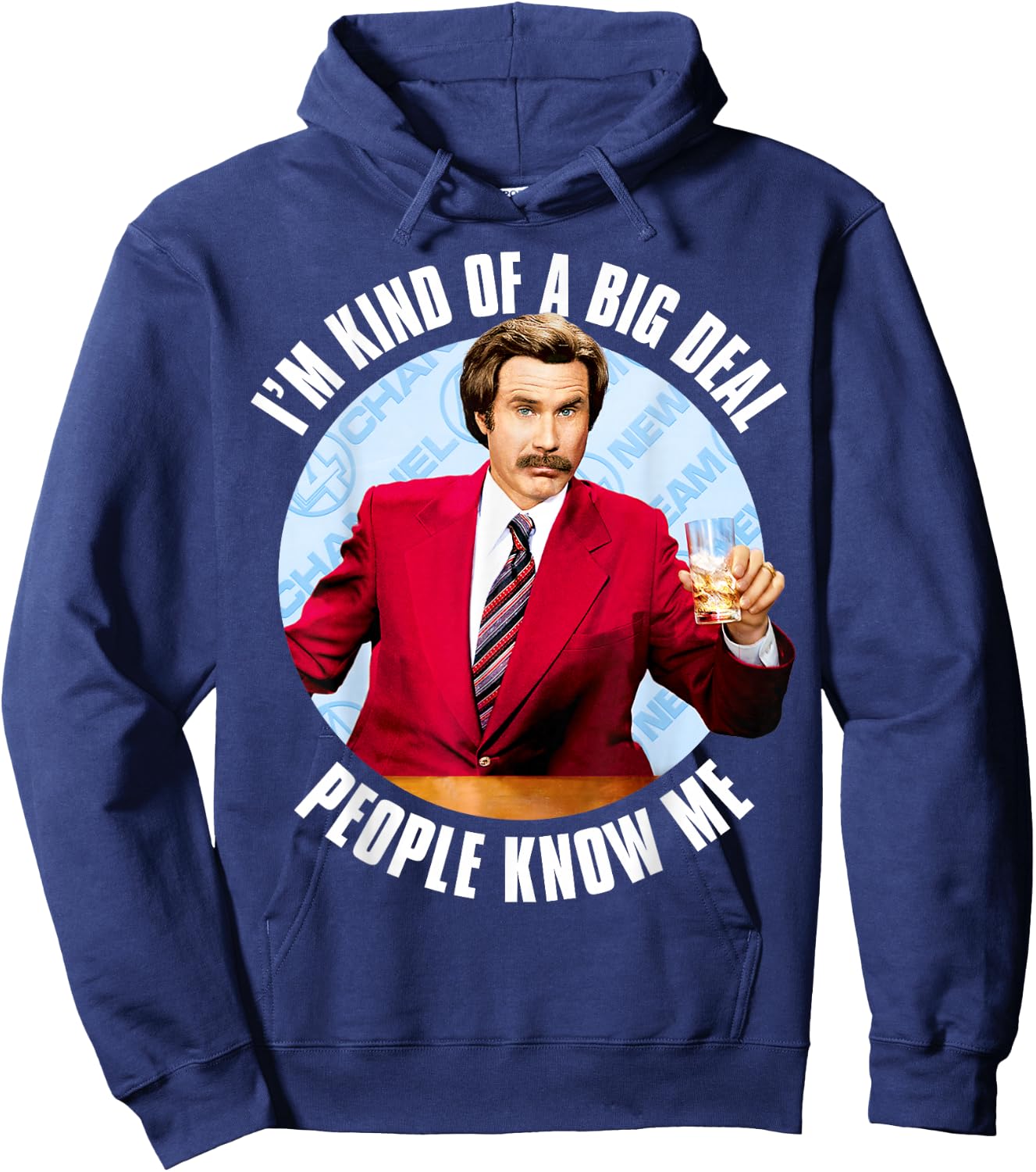 Anchorman Ron Burgundy I'm Kind of a Big Deal Hoodie - Hoodie | Navy