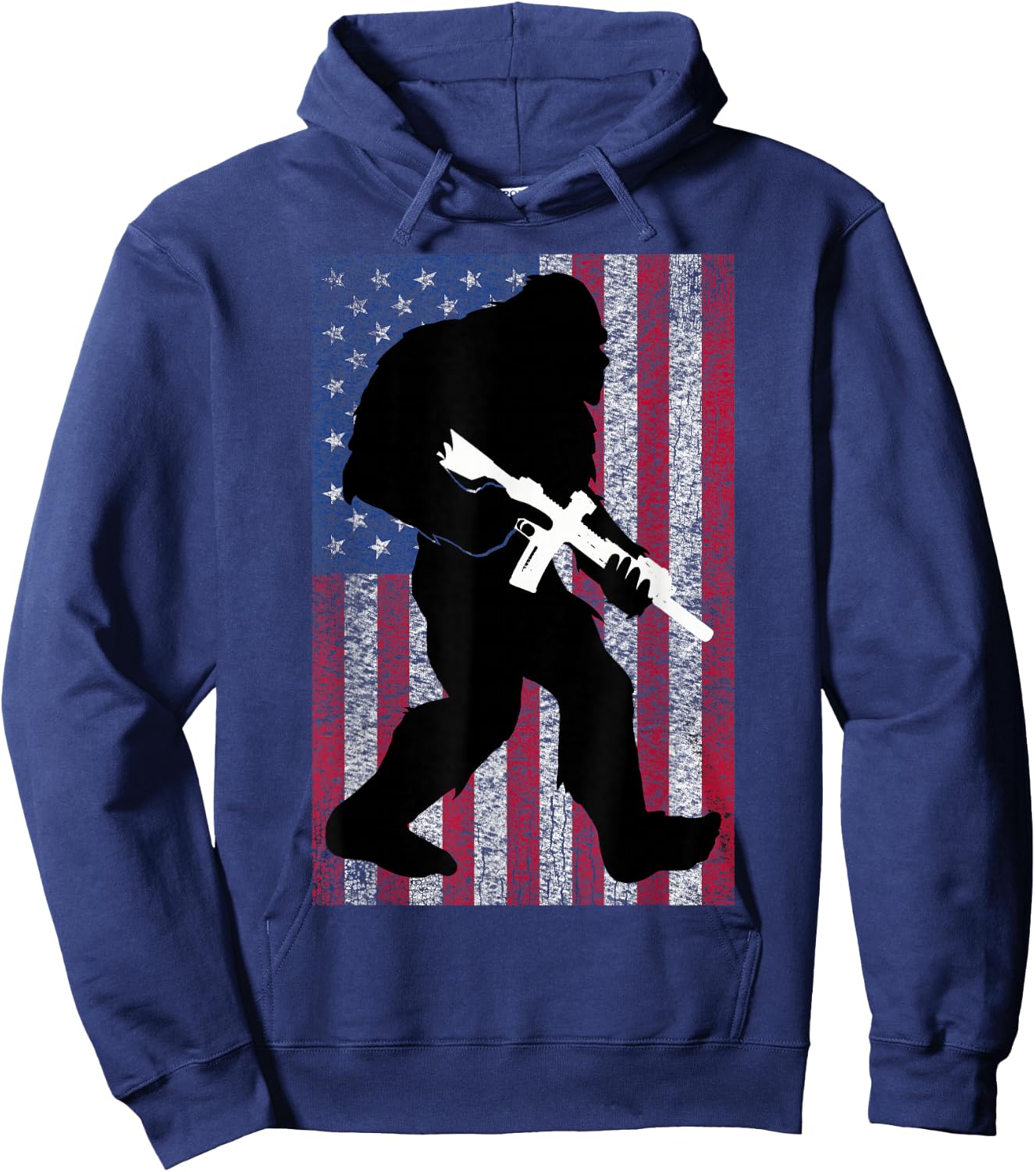 Bigfoot 2nd Amendment Right to Bear Arms Gift Gun Owner Hoodie - Hoodie | Navy