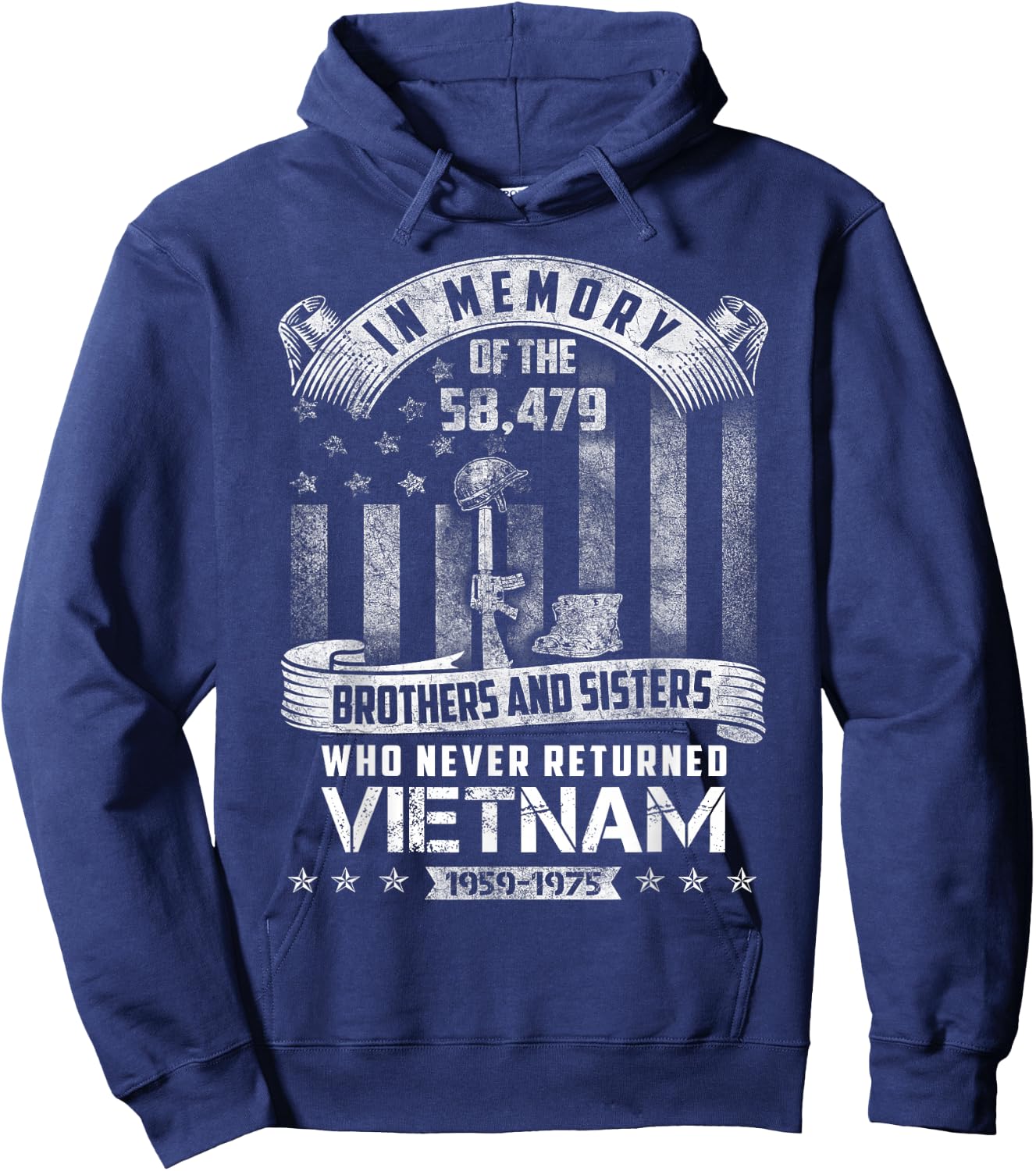 in Memory of Vietnam Veteran Small Hoodie - Hoodie | Navy
