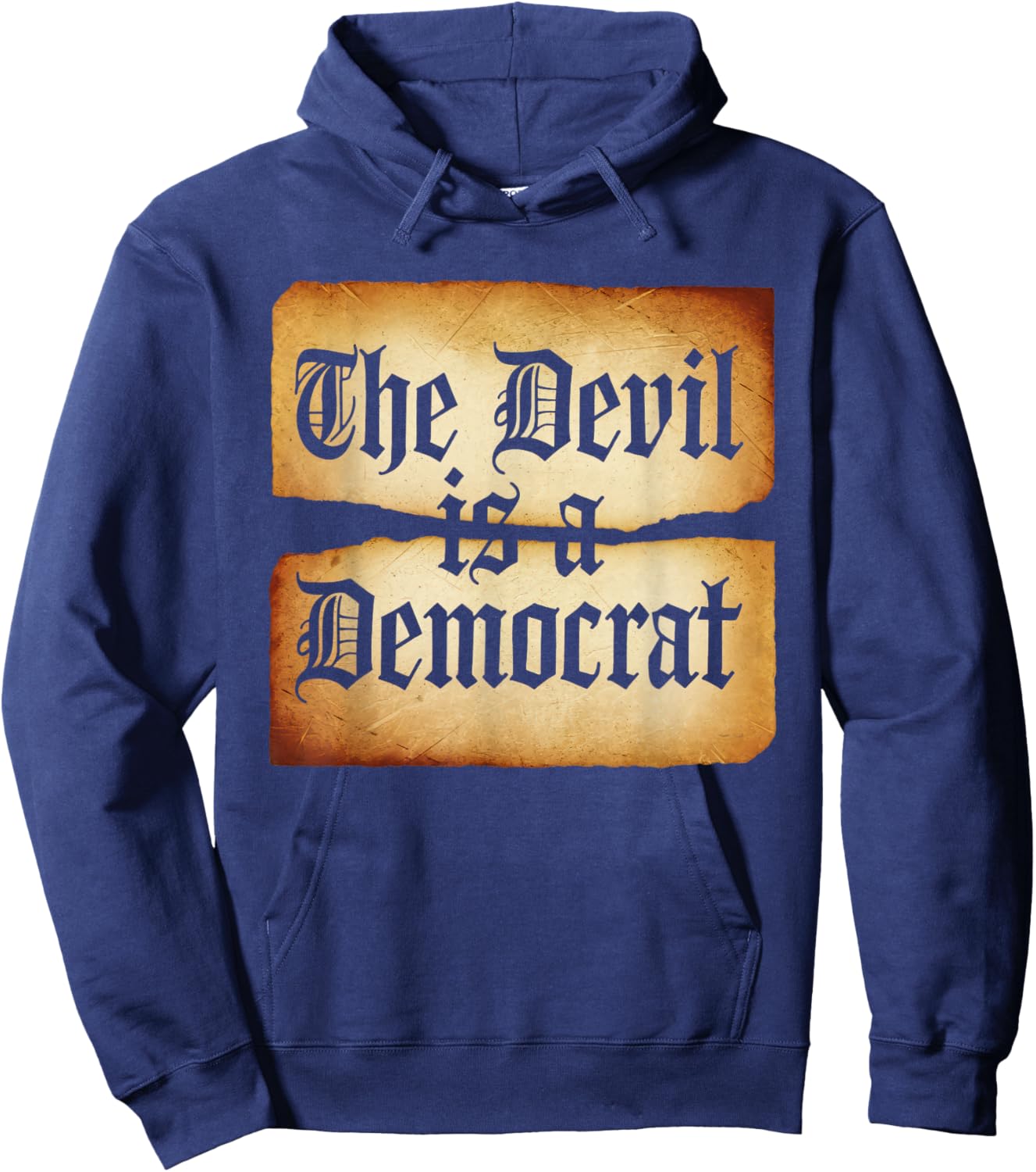 The Devil is A Democrat Retro Democrats Liberal Hoodie - Hoodie | Navy