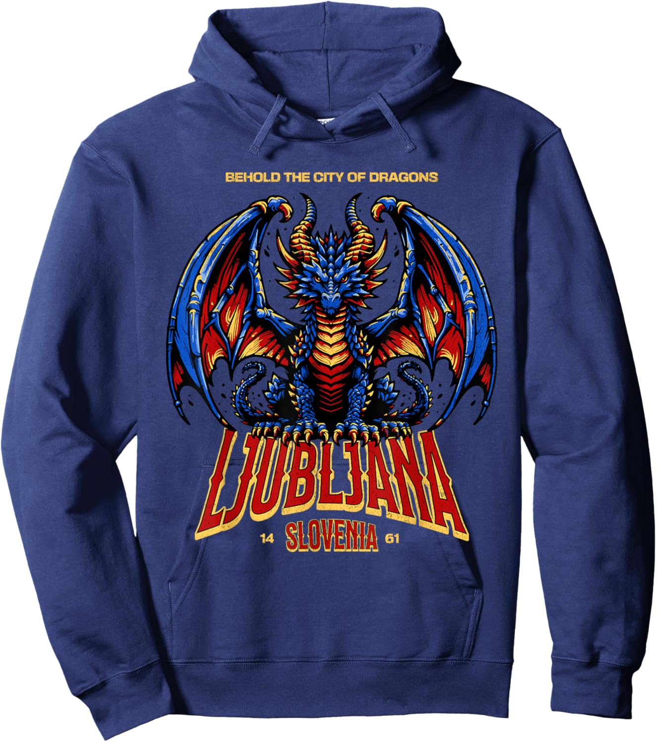 Ljubljana Slovenia - Behold the City of Dragons - 1461 Hoodie - Hoodie | Navy