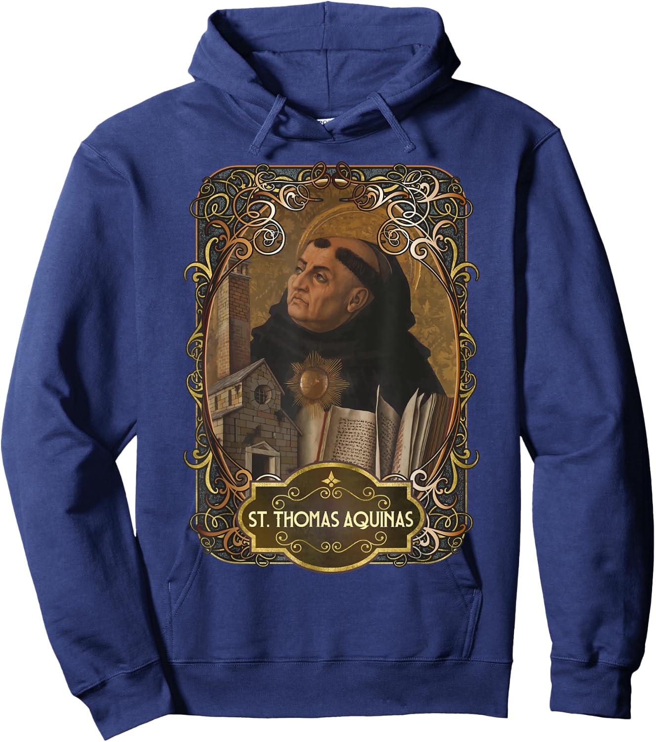 St. Thomas Aquinas Philosophy Catholic Theology Saint Hoodie - Hoodie | Navy