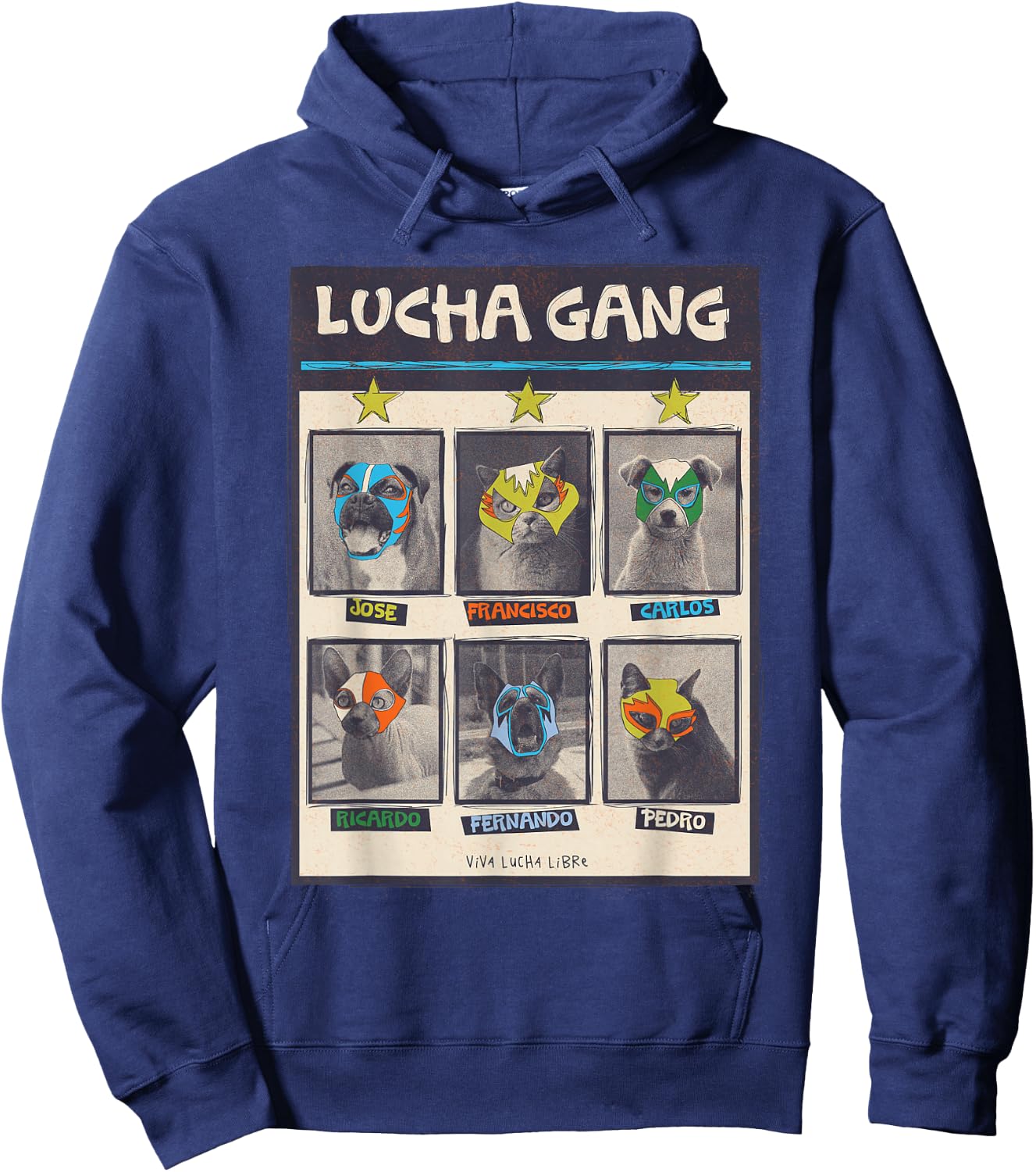 Lucha Libre Mexico Puppy Wrestling Mask Luchador Birthday Hoodie - Hoodie | Navy