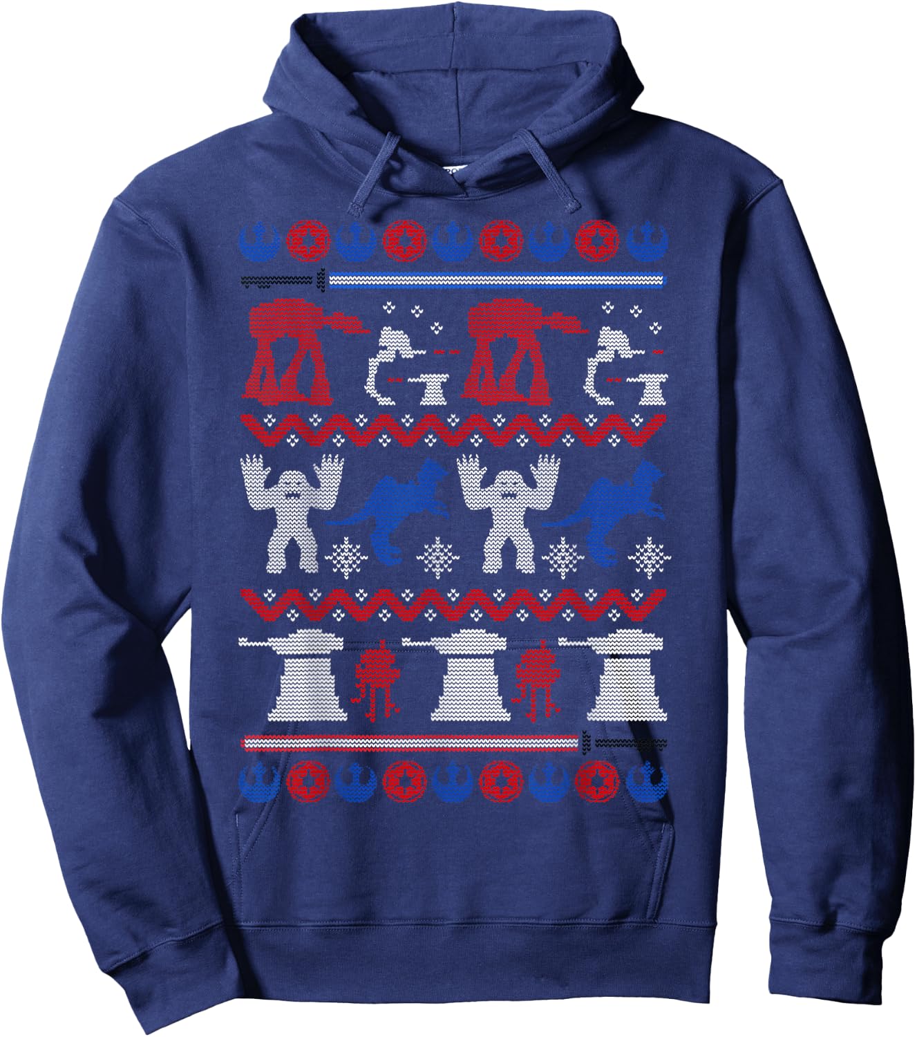 Star Wars Hoth Battle Ugly Christmas Sweater Graphic Hoodie - Hoodie | Navy