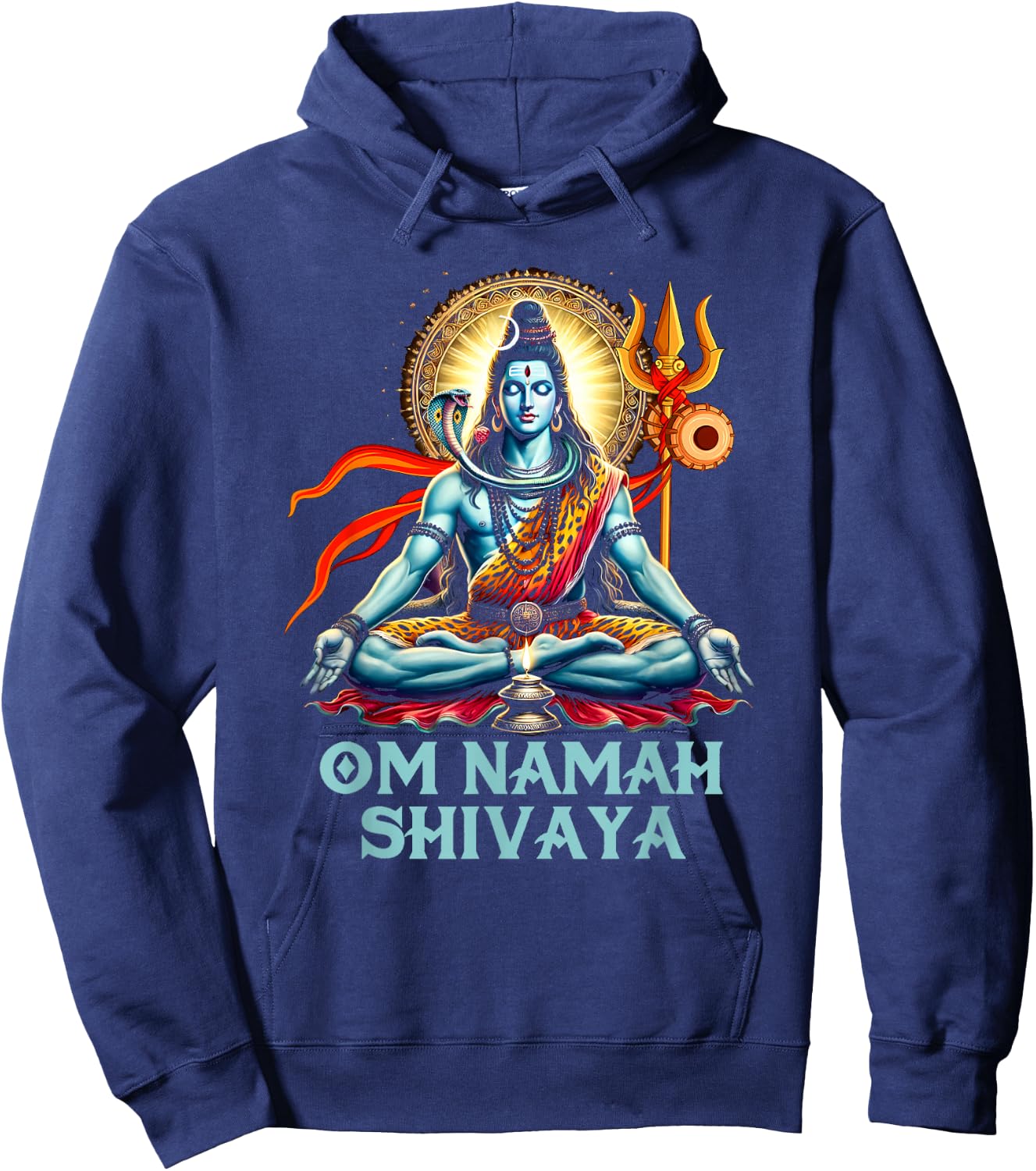 Shiva Hindu God Yoga Meditation Spiritual Om Namah Shivaya Hoodie - Hoodie | Navy