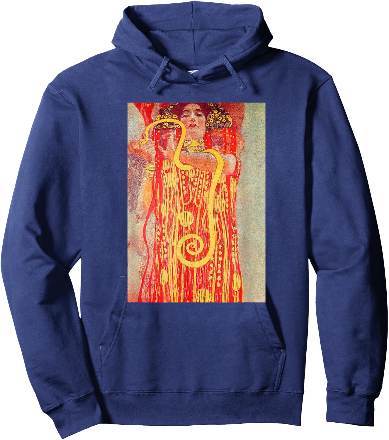 Hygeia Detail of Medicine 1907 Klimt Symbolist Painting Art Hoodie - Hoodie | Navy