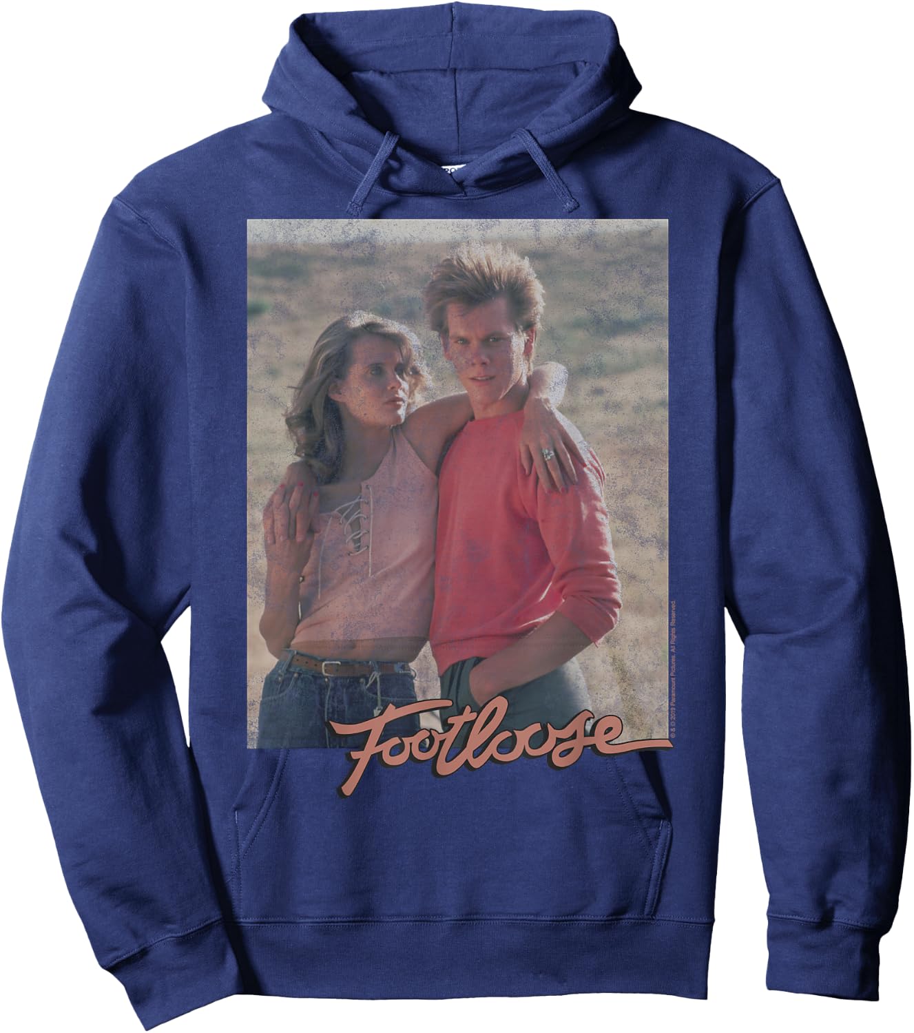 Footloose Ren McCormack Ariel Moore Portrait Title Logo Hoodie - Hoodie | Navy